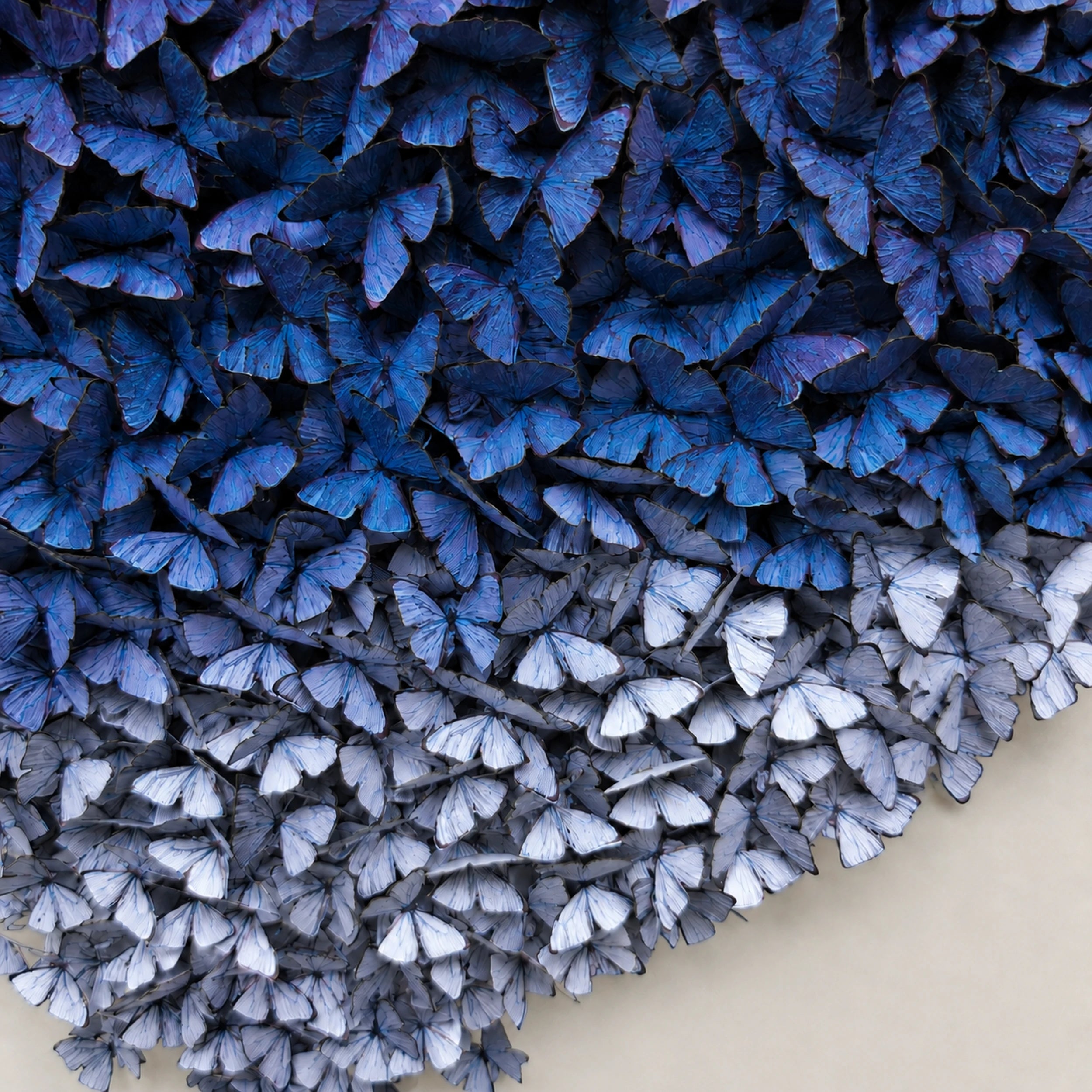Gathered Ascent | Blue Wall Art Interior Moderna