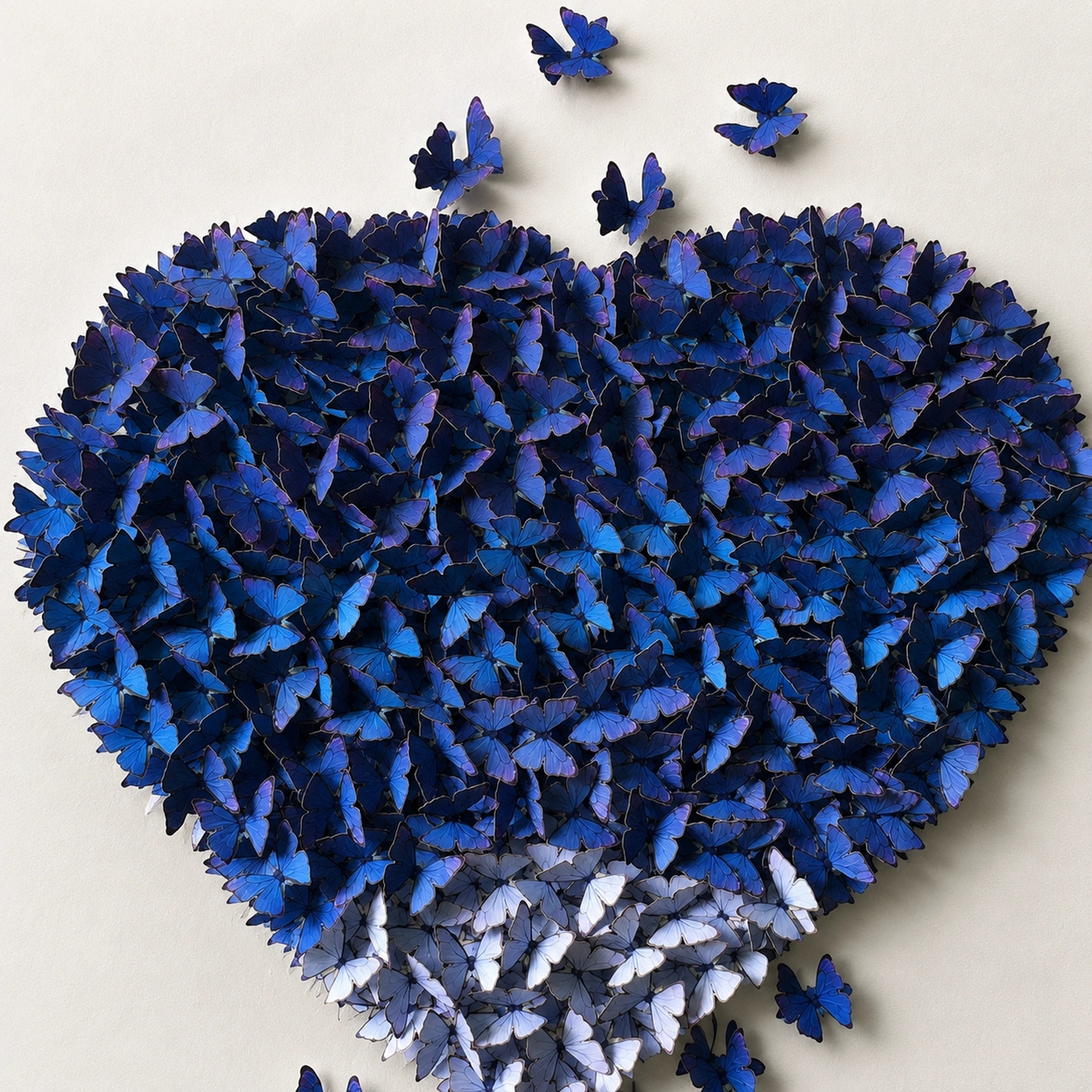 Gathered Ascent | Blue Wall Art Interior Moderna