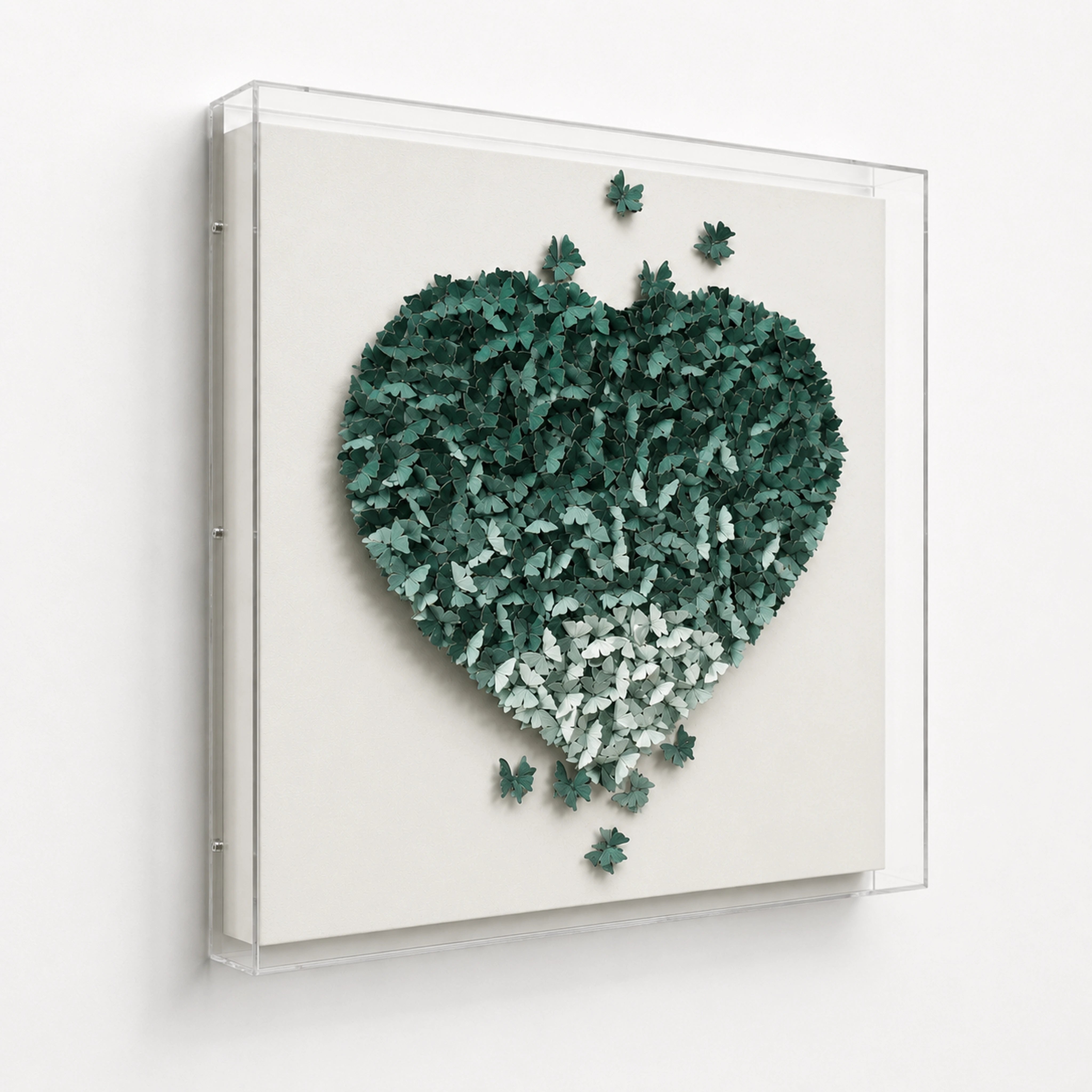 Gathered Ascent | Green Wall Art Interior Moderna
