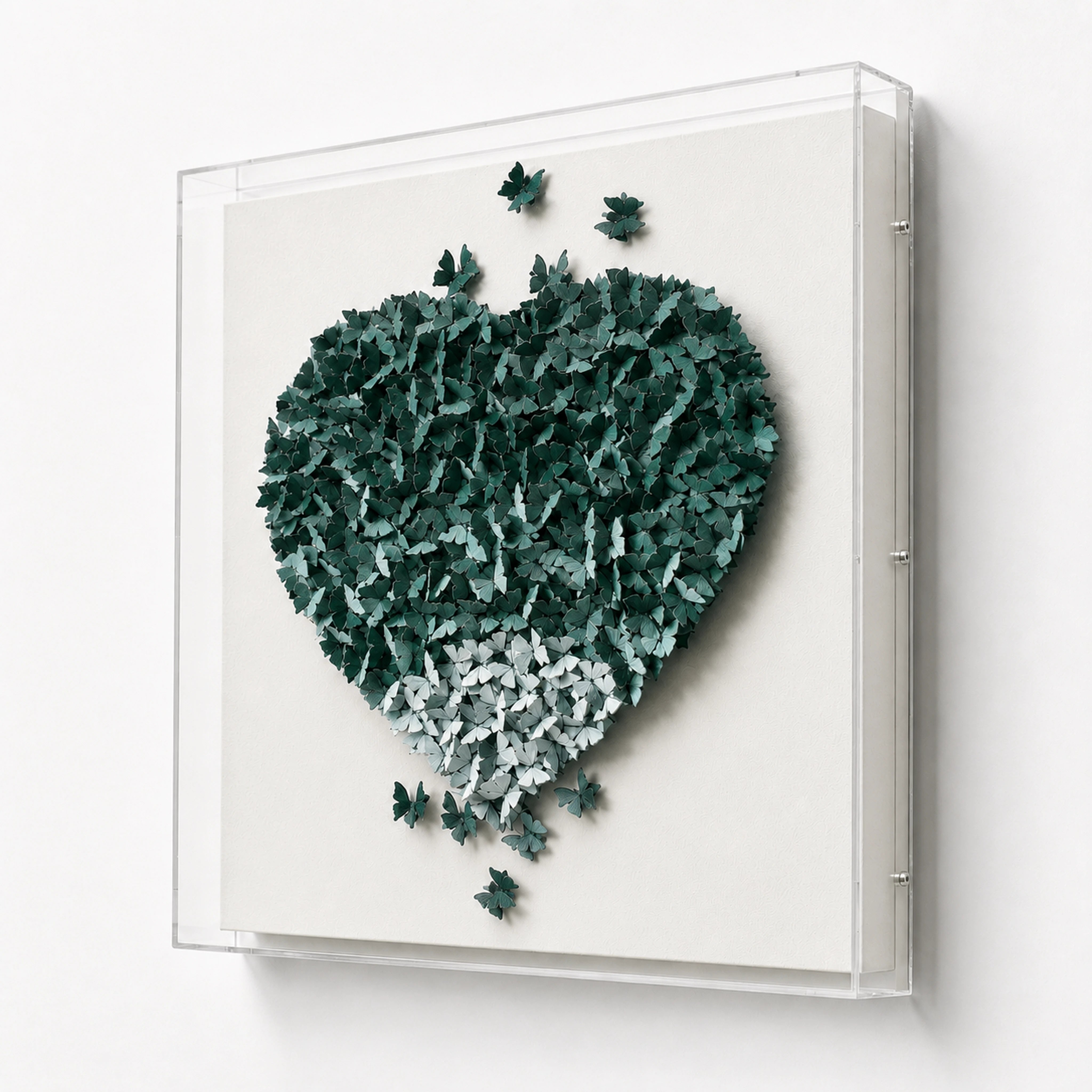 Gathered Ascent | Green Wall Art Interior Moderna