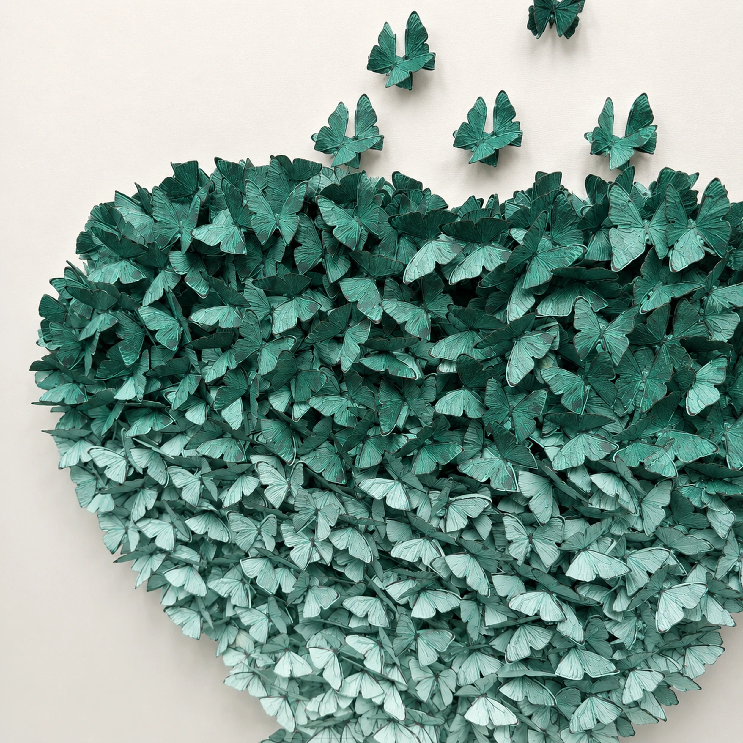 Gathered Ascent | Green Wall Art Interior Moderna