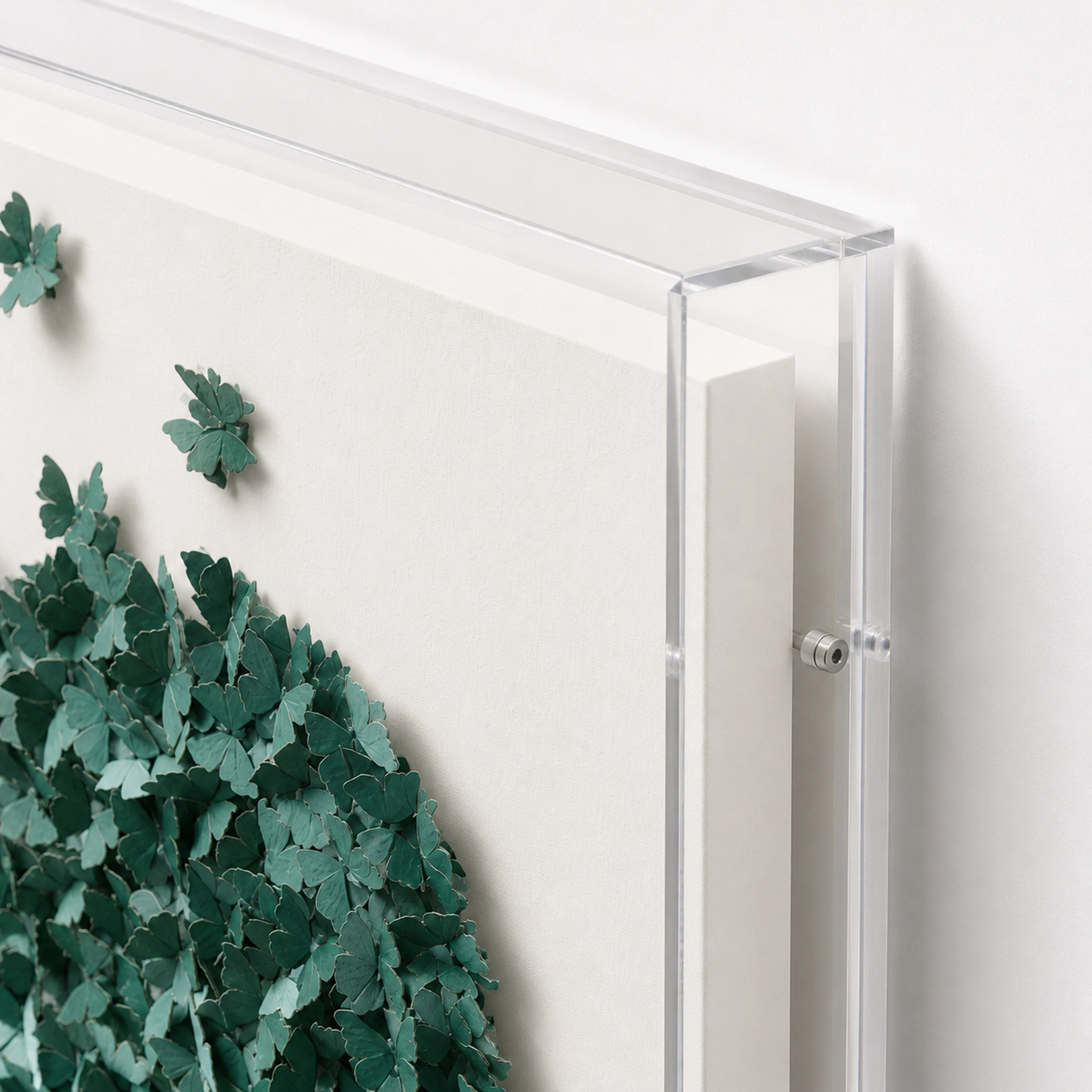 Gathered Ascent | Green Wall Art Interior Moderna