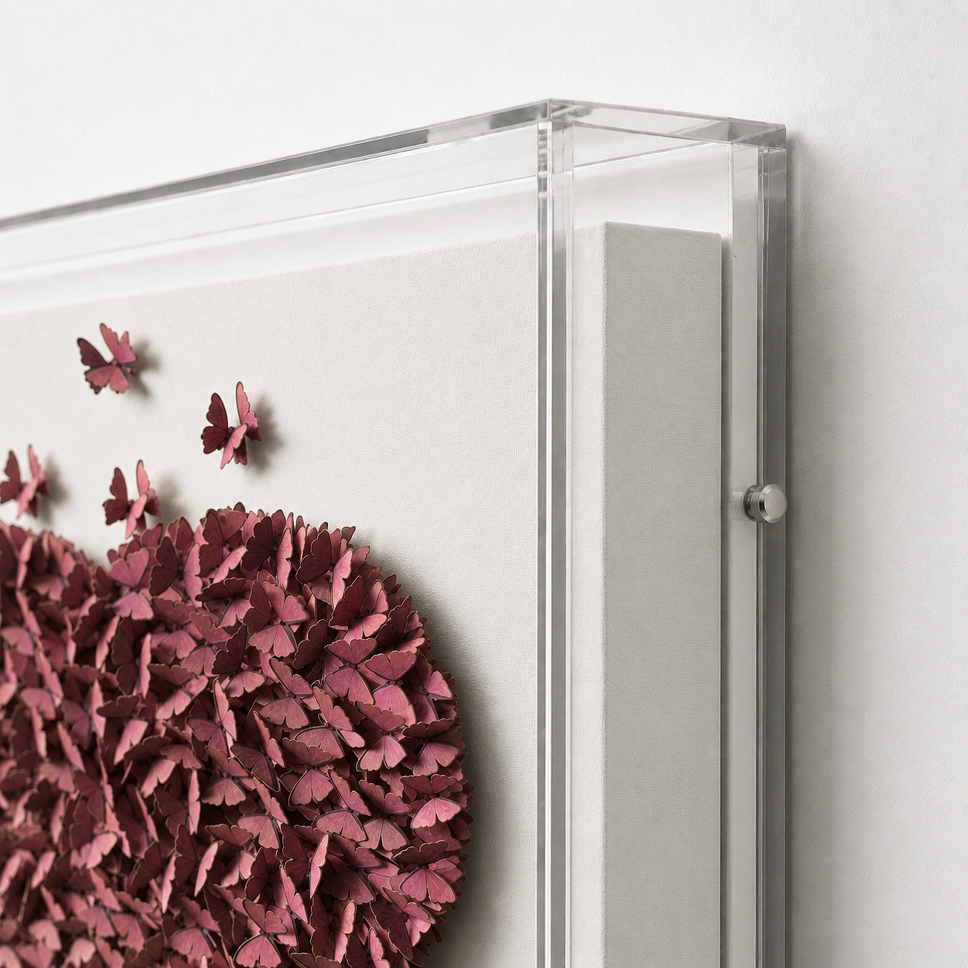 Gathered Ascent | Red Wall Art Interior Moderna