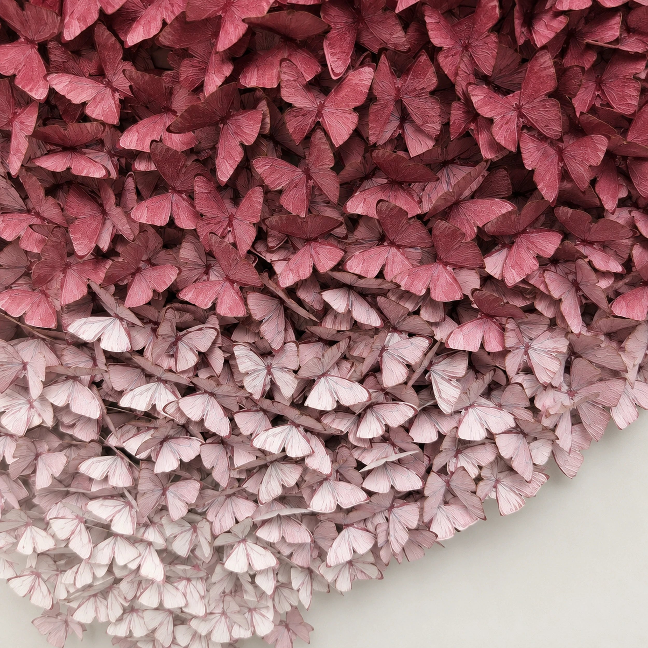 Gathered Ascent | Red Wall Art Interior Moderna