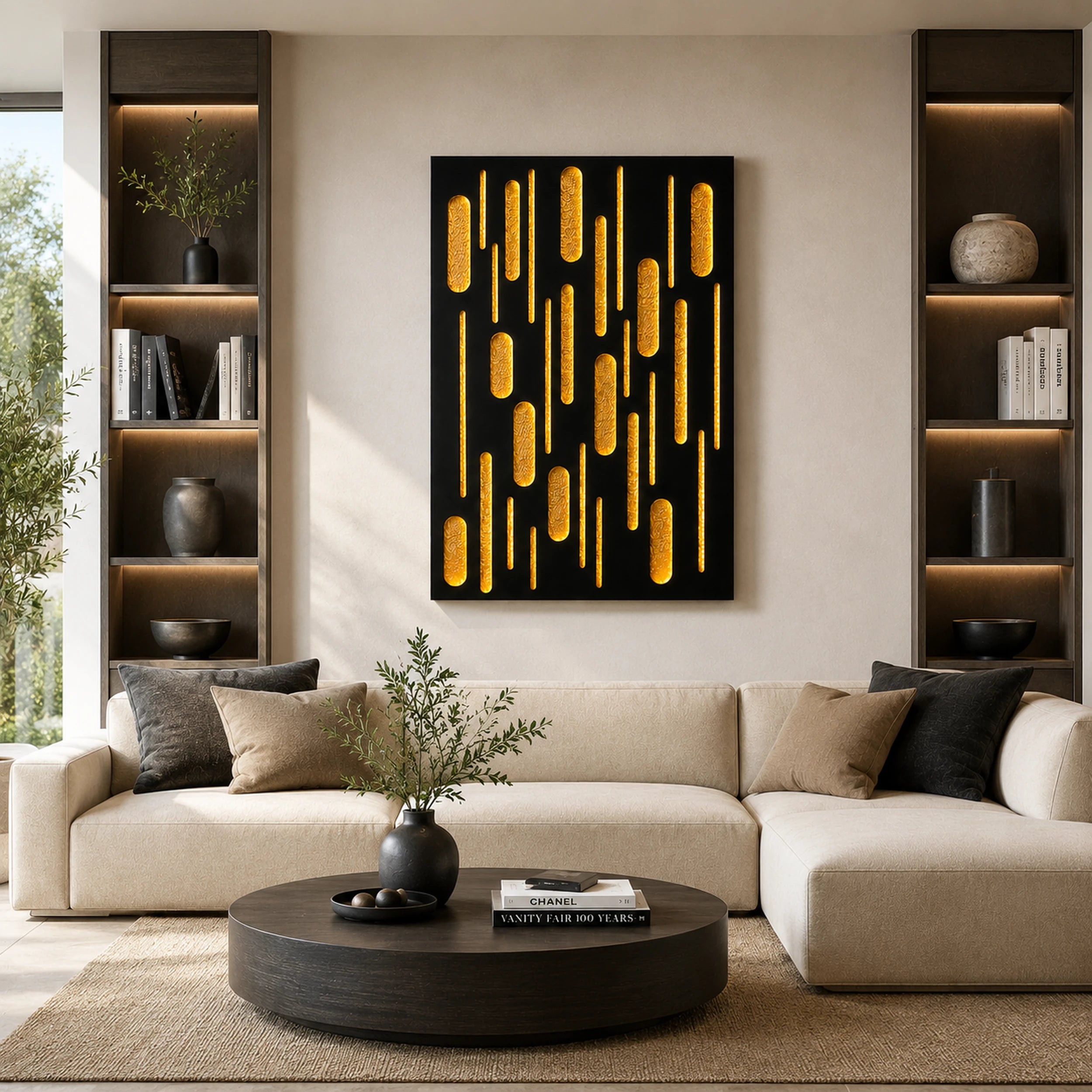 Gilded Descent Wall Art Interior Moderna