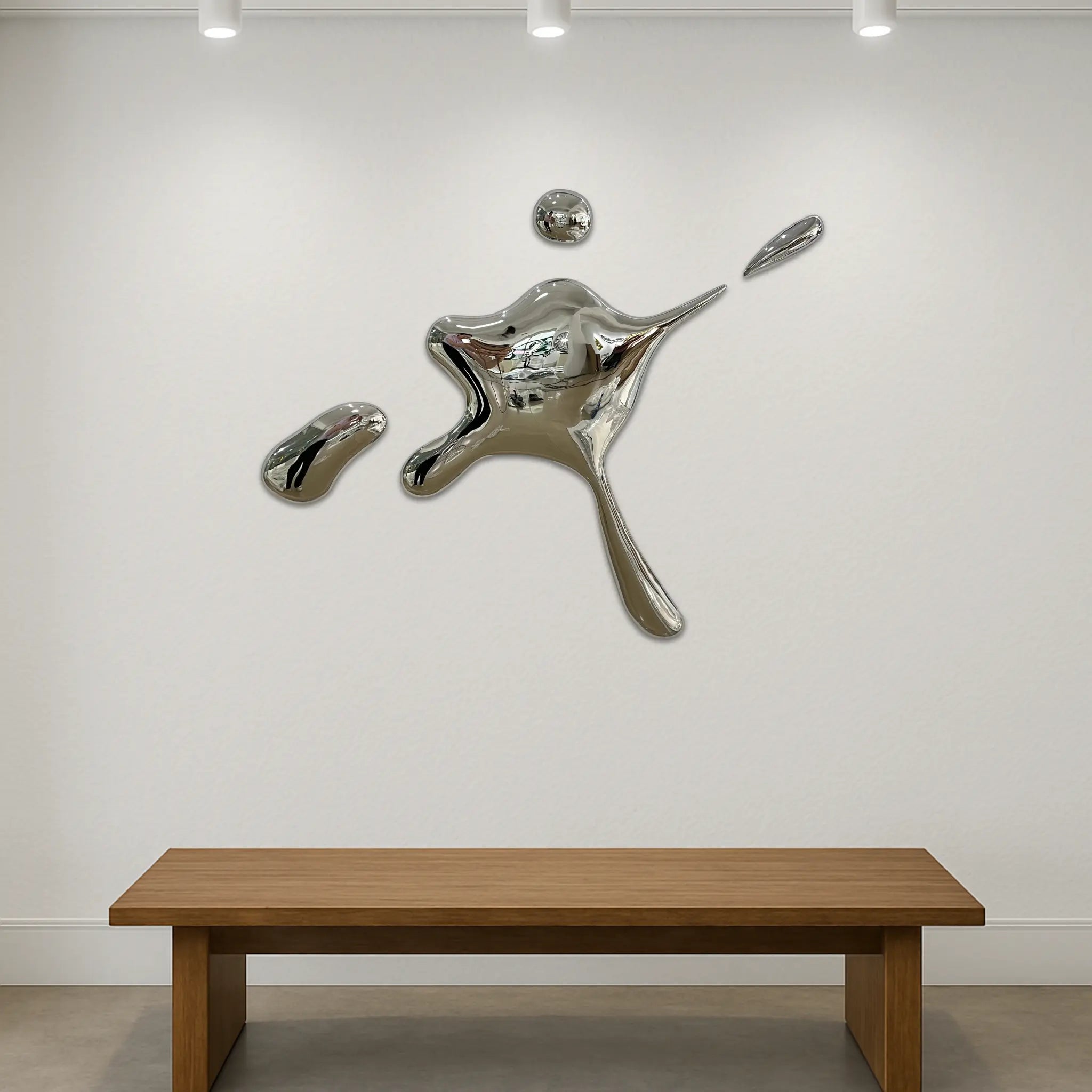 Chrome Splat Wall Art Interior Moderna