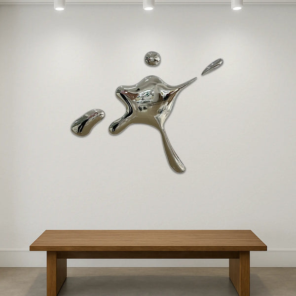Chrome Splat Wall Art Interior Moderna