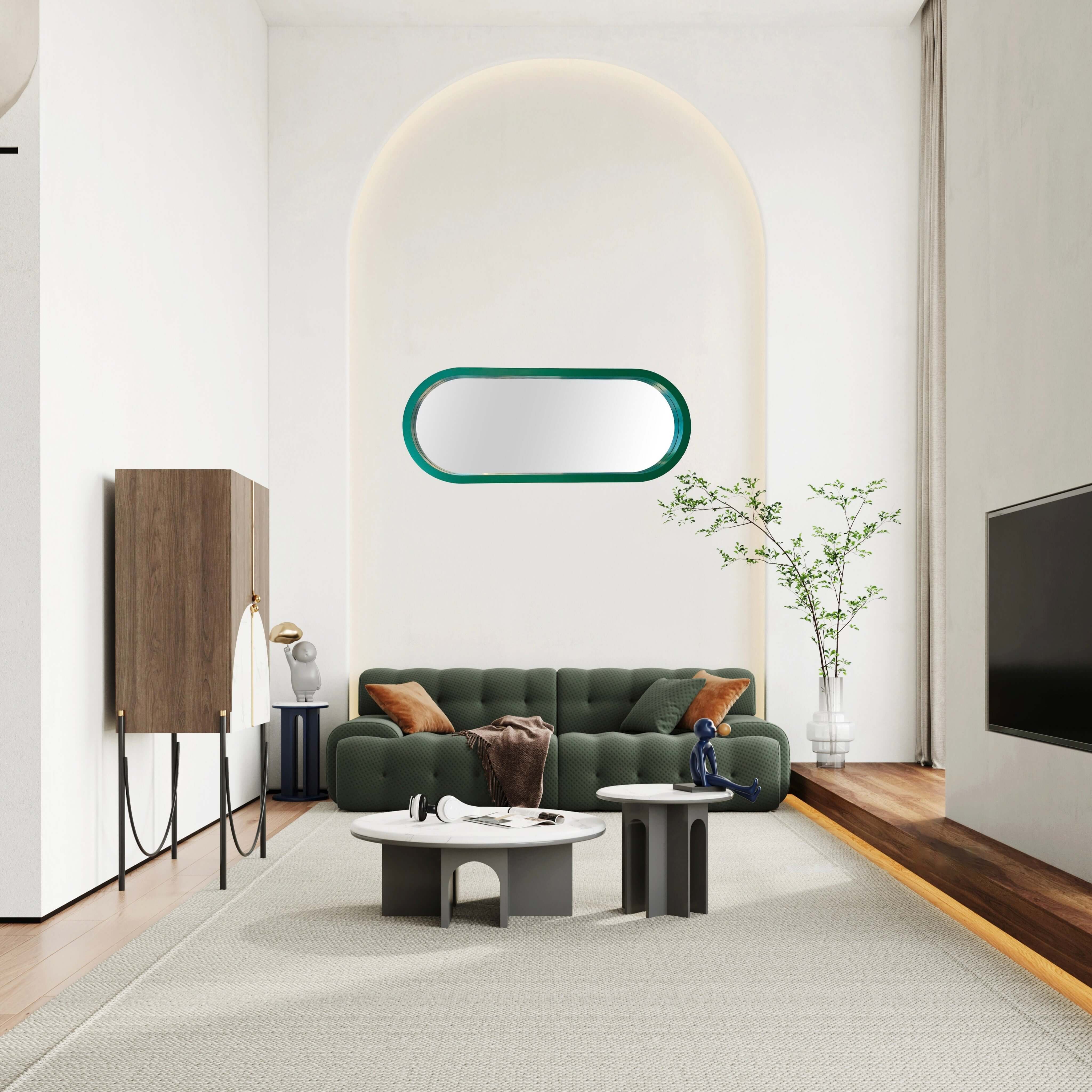 Oversized Pill Mirror Mirror Interior Moderna   