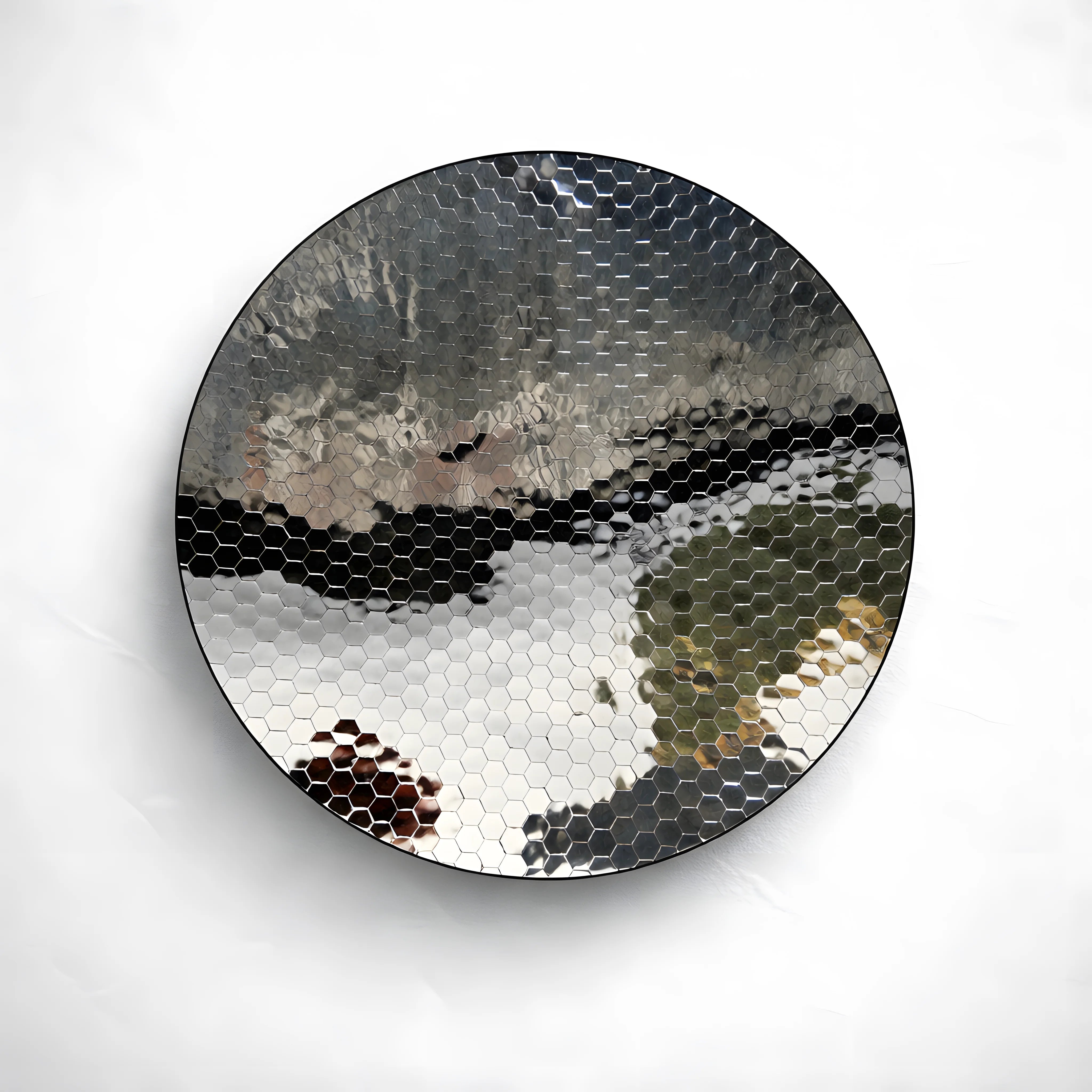 Concave Hex | Silver Wall Art Jianzhi Medium