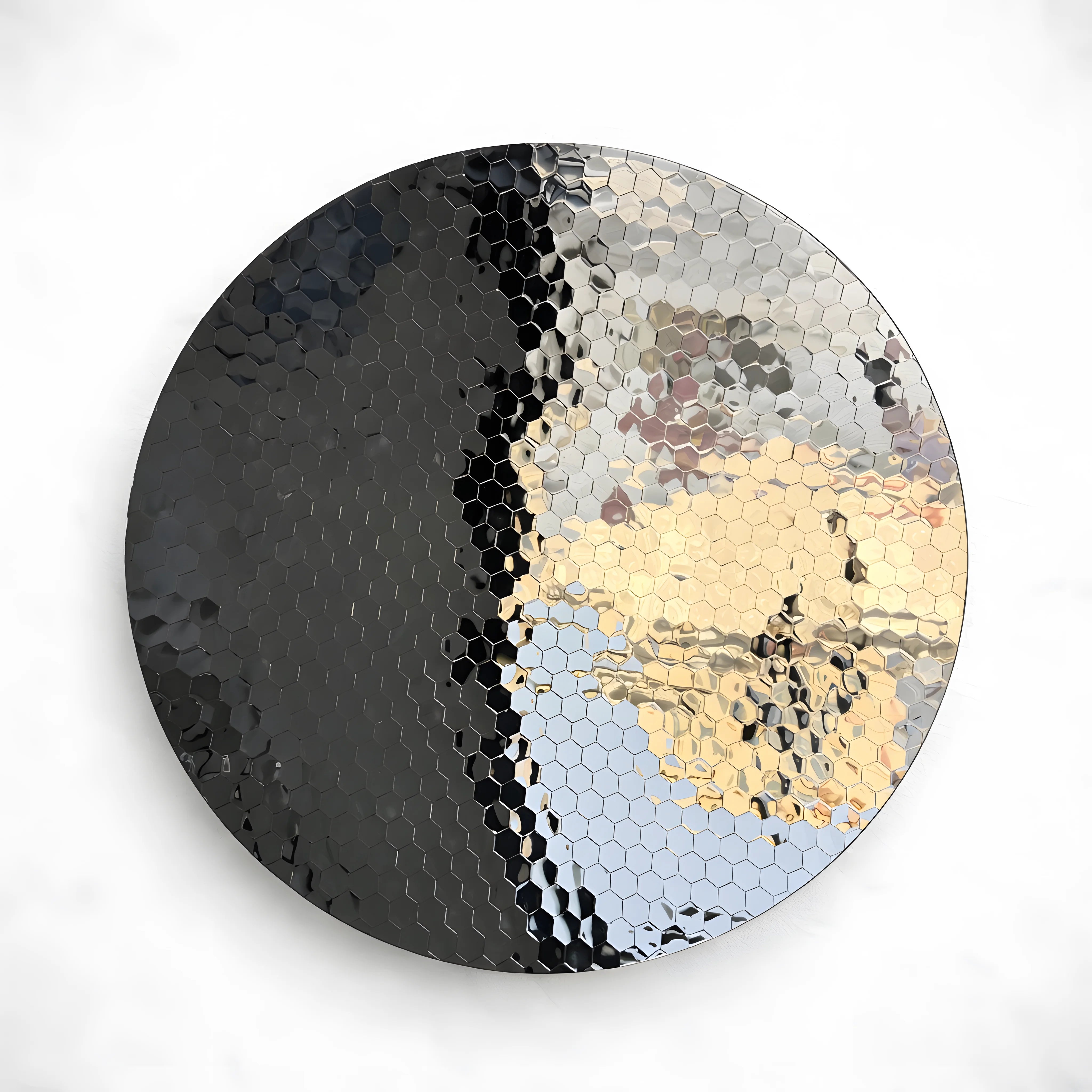 Concave Hex | Silver Wall Art Jianzhi