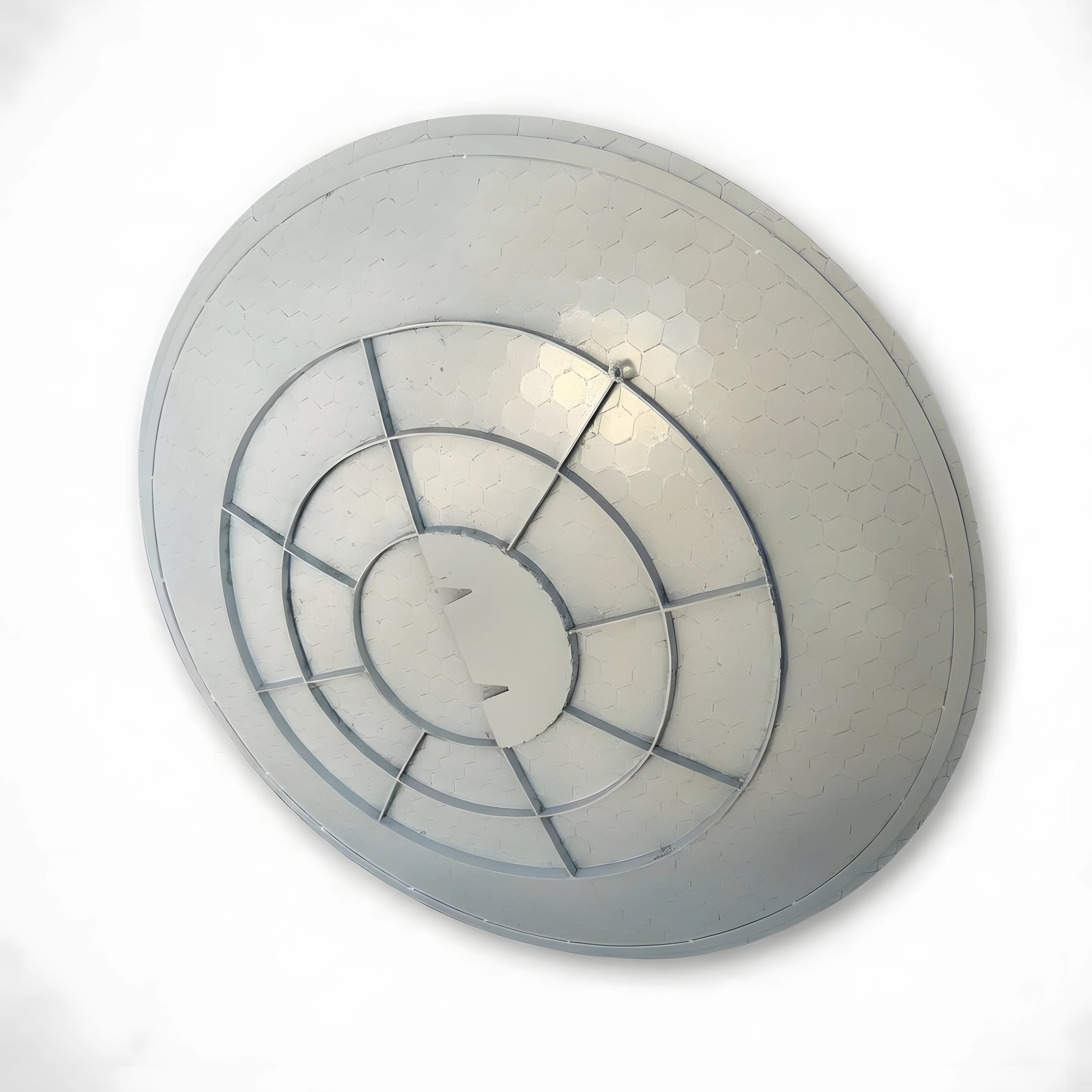 Concave Hex | Silver Wall Art Jianzhi