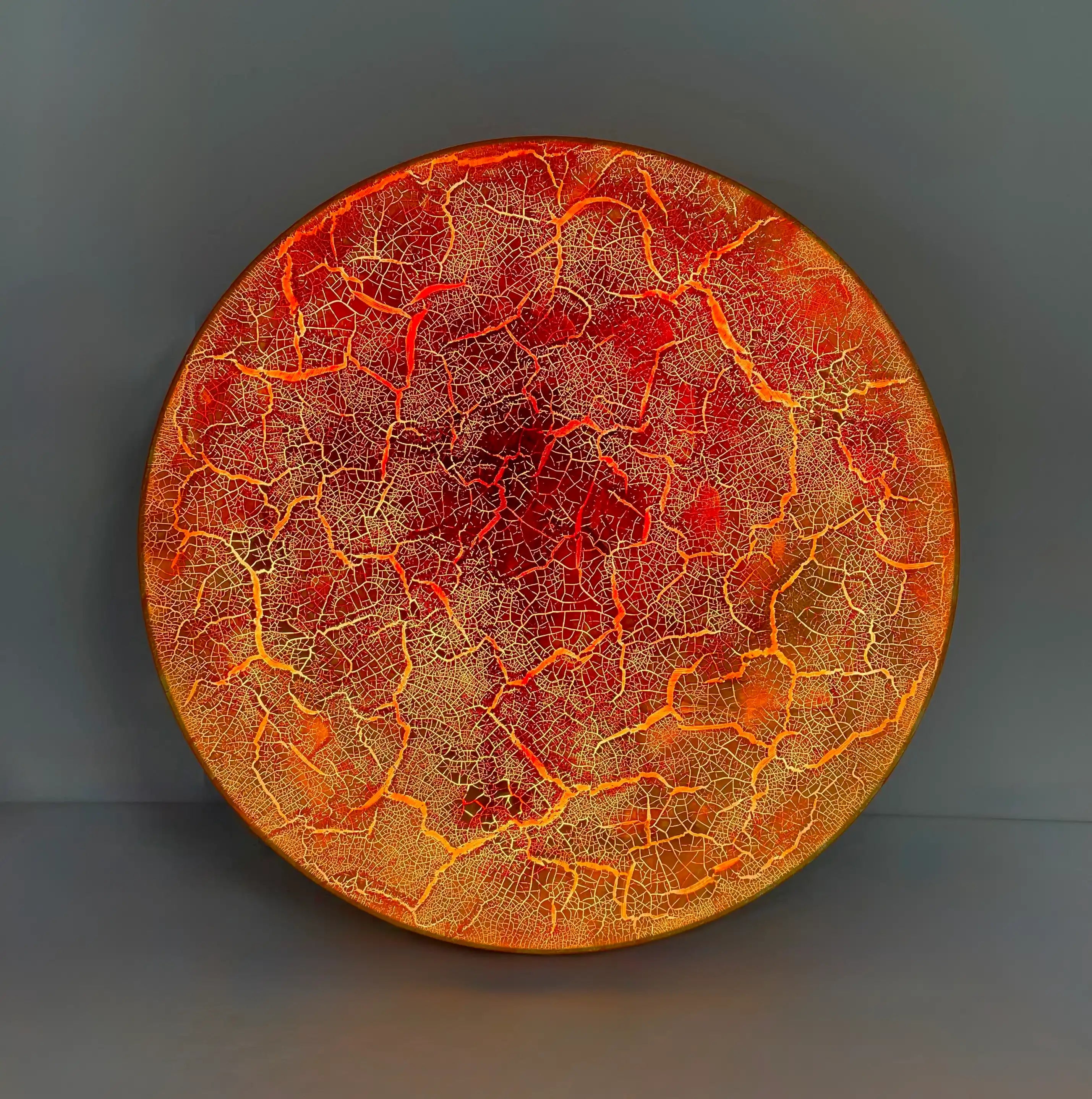 Where Matter Breaks | Ember Rupture Wall Art Jianzhi