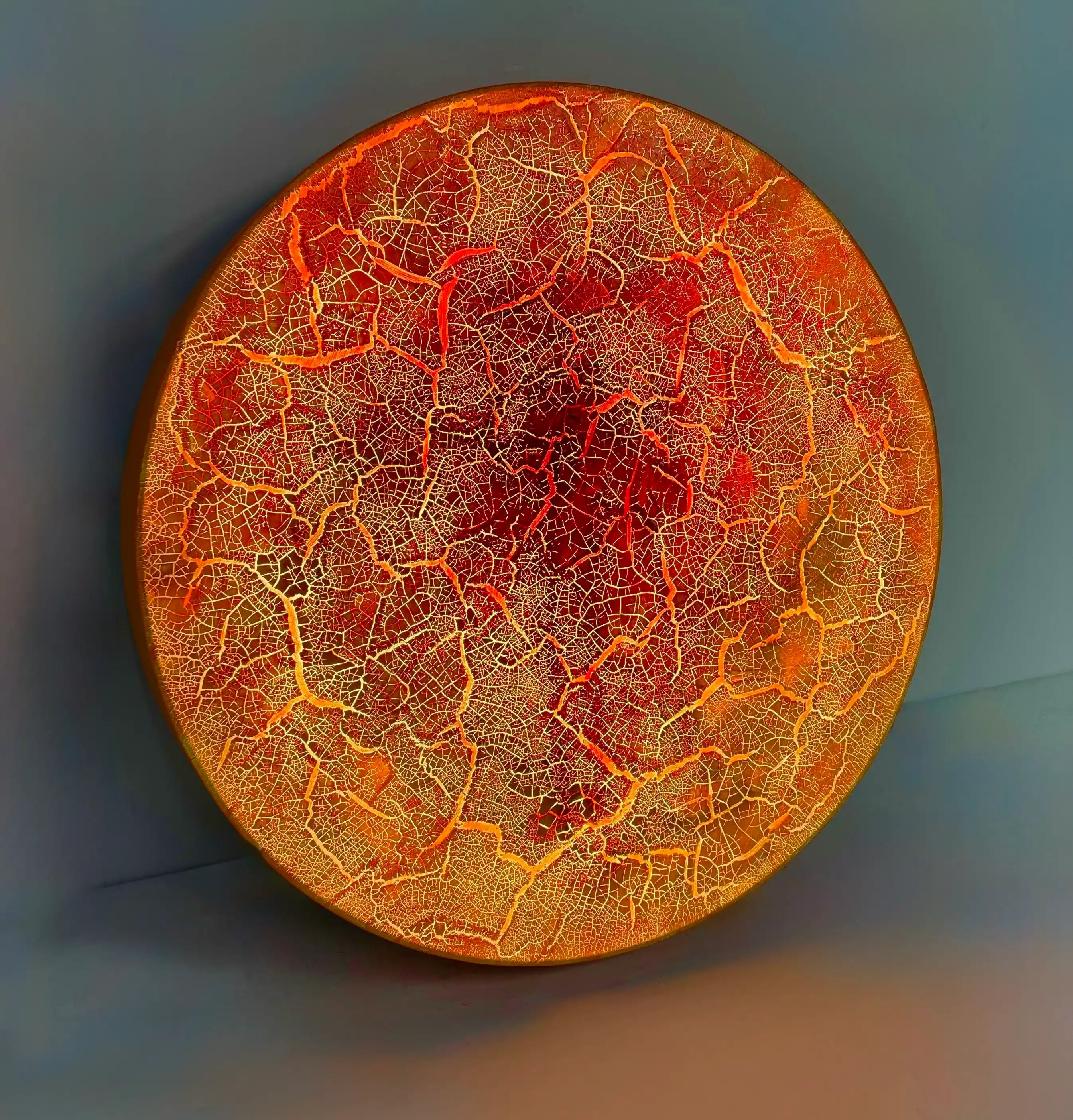 Where Matter Breaks | Ember Rupture Wall Art Jianzhi