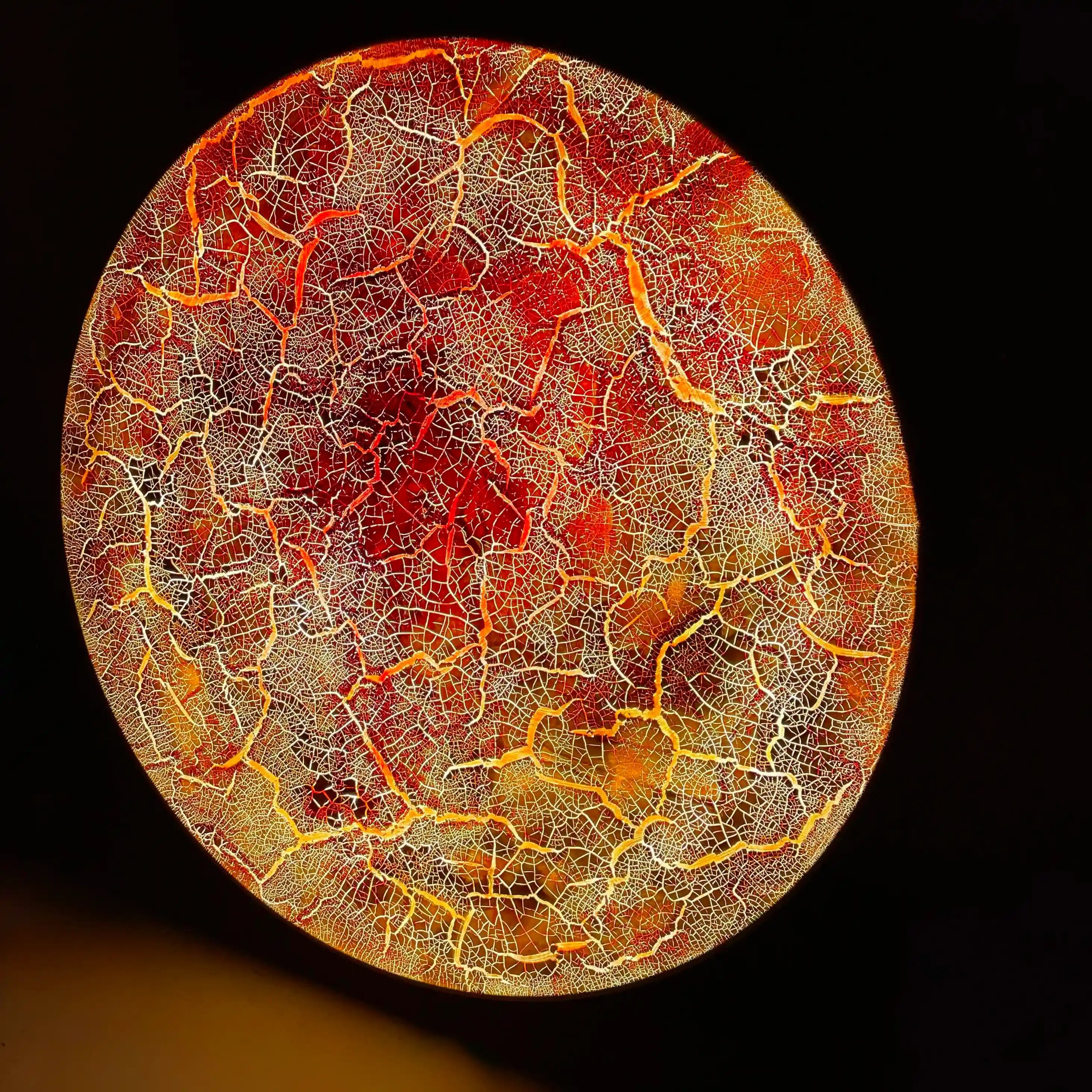 Where Matter Breaks | Ember Rupture Wall Art Jianzhi