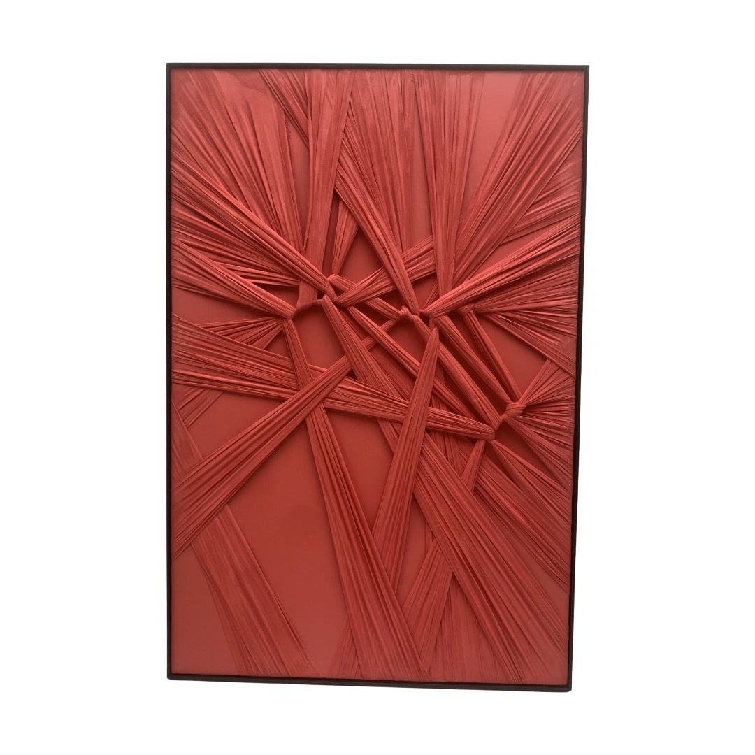 Interwoven Chaos Wall Art Interior Moderna Red