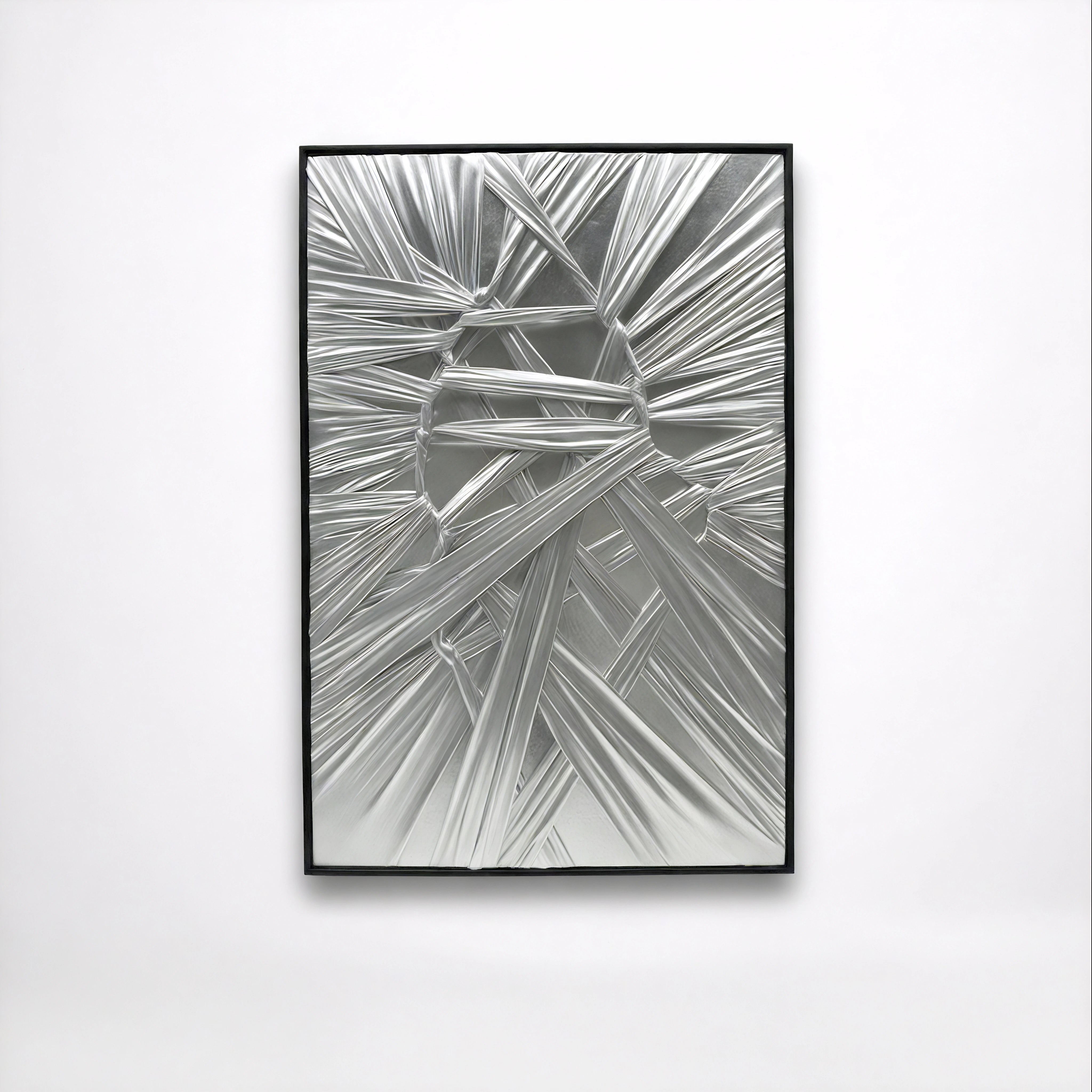 Interwoven Chaos Wall Art Interior Moderna Silver New