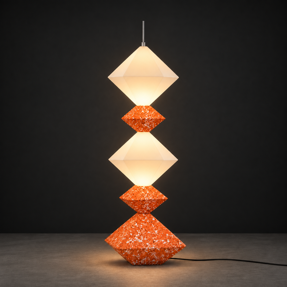 Ishi Floor Lamp Lamp Interior Moderna Orange New