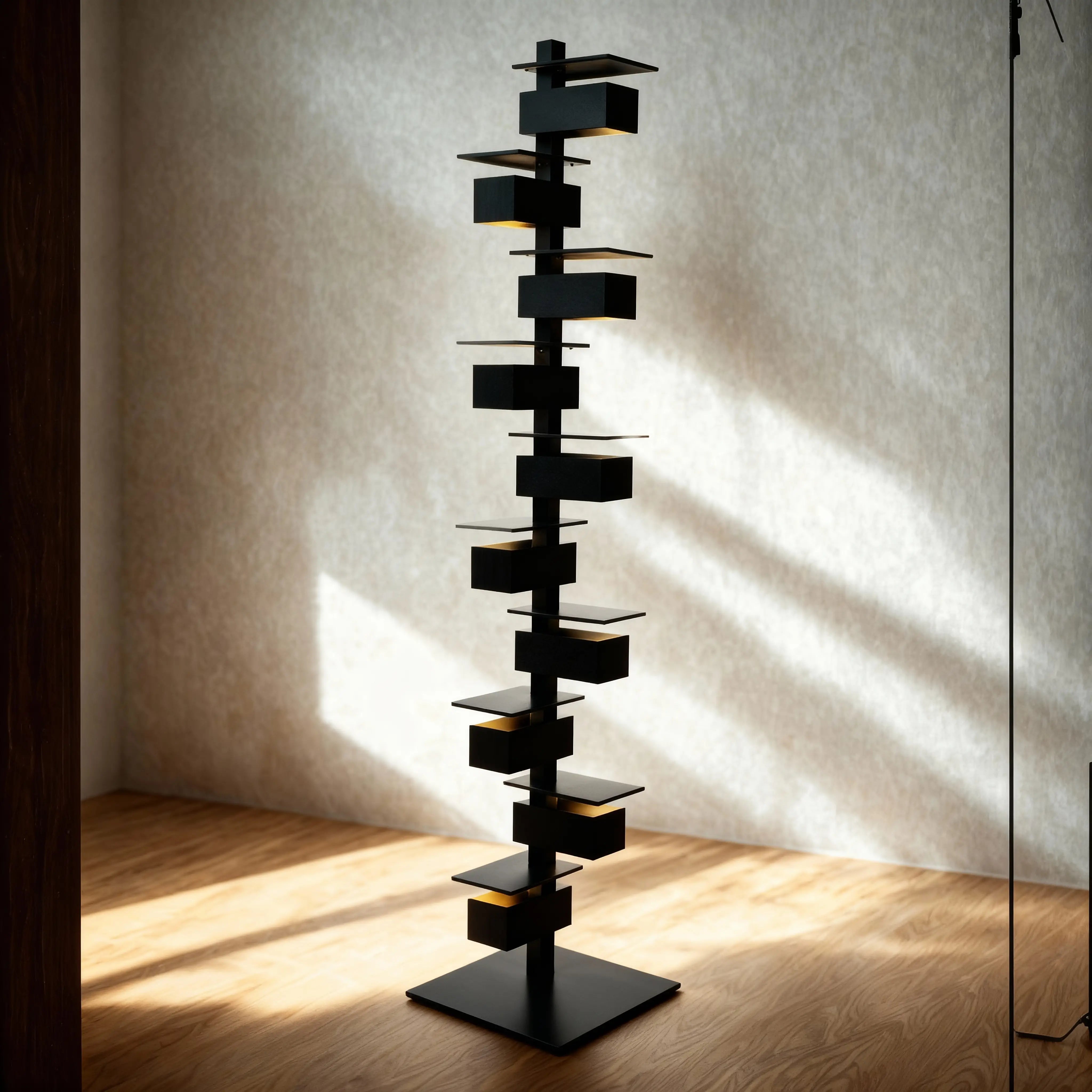 Jenga Lamp Lamp Interior Moderna Black