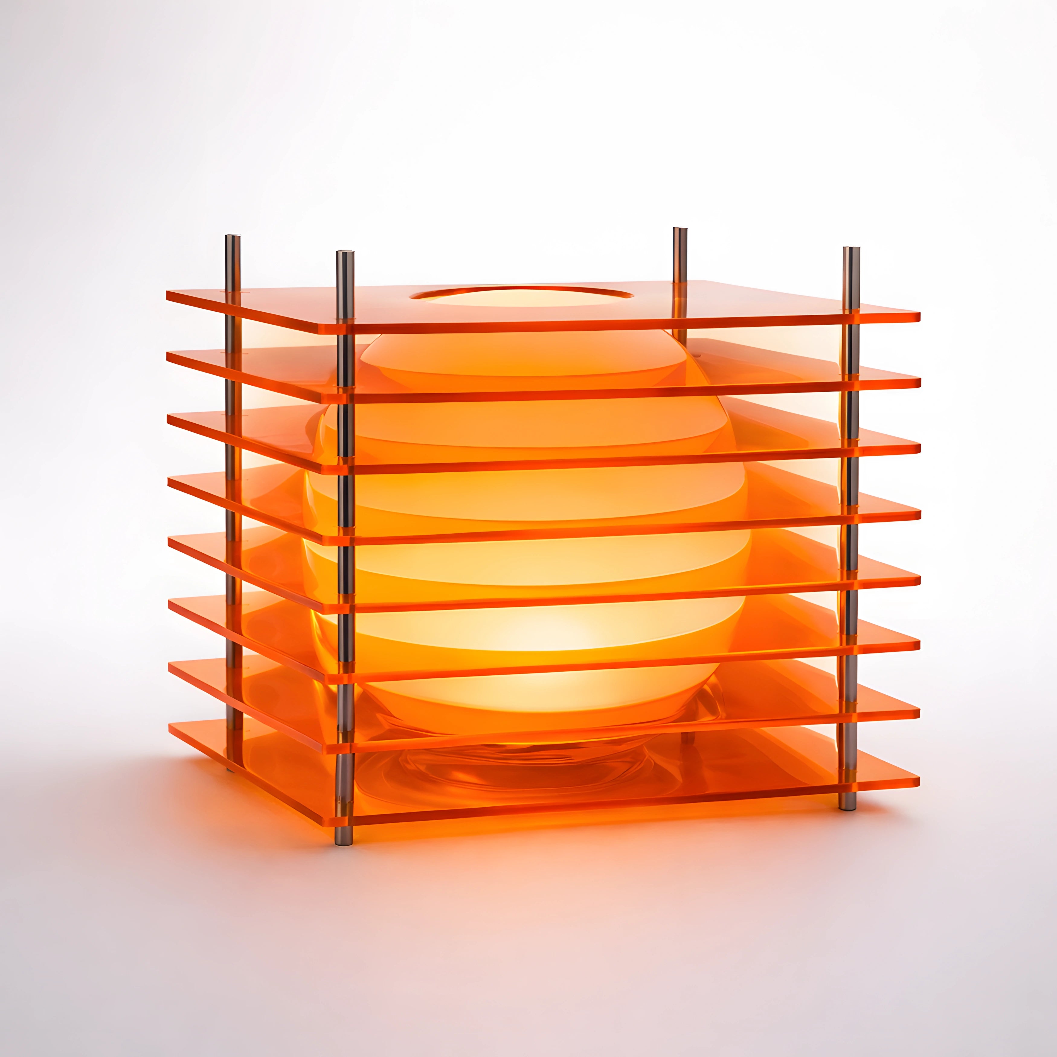 Luminex Cube Lamp Interior Moderna Amber