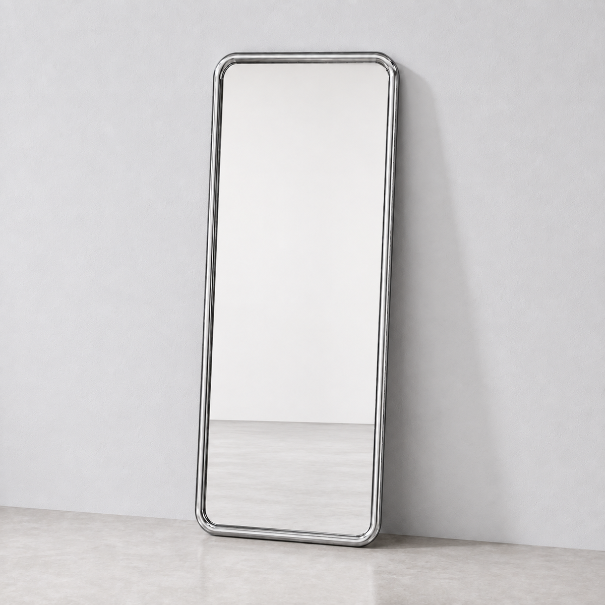 Chrome Bold Rectangle Mirror Mirror Interior Moderna