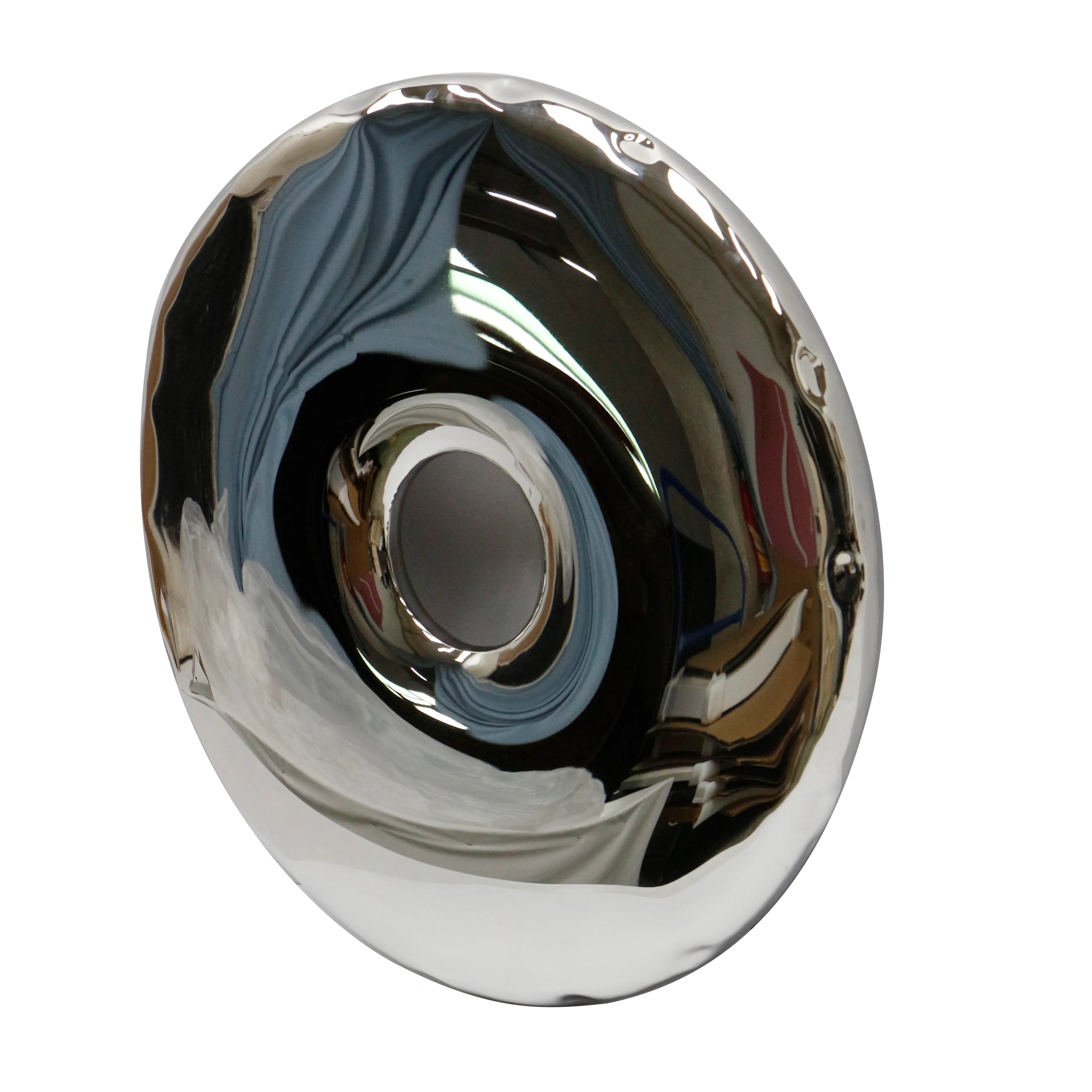 Chrome Balloon Ring Wall Sculpture Mirror Interior Moderna