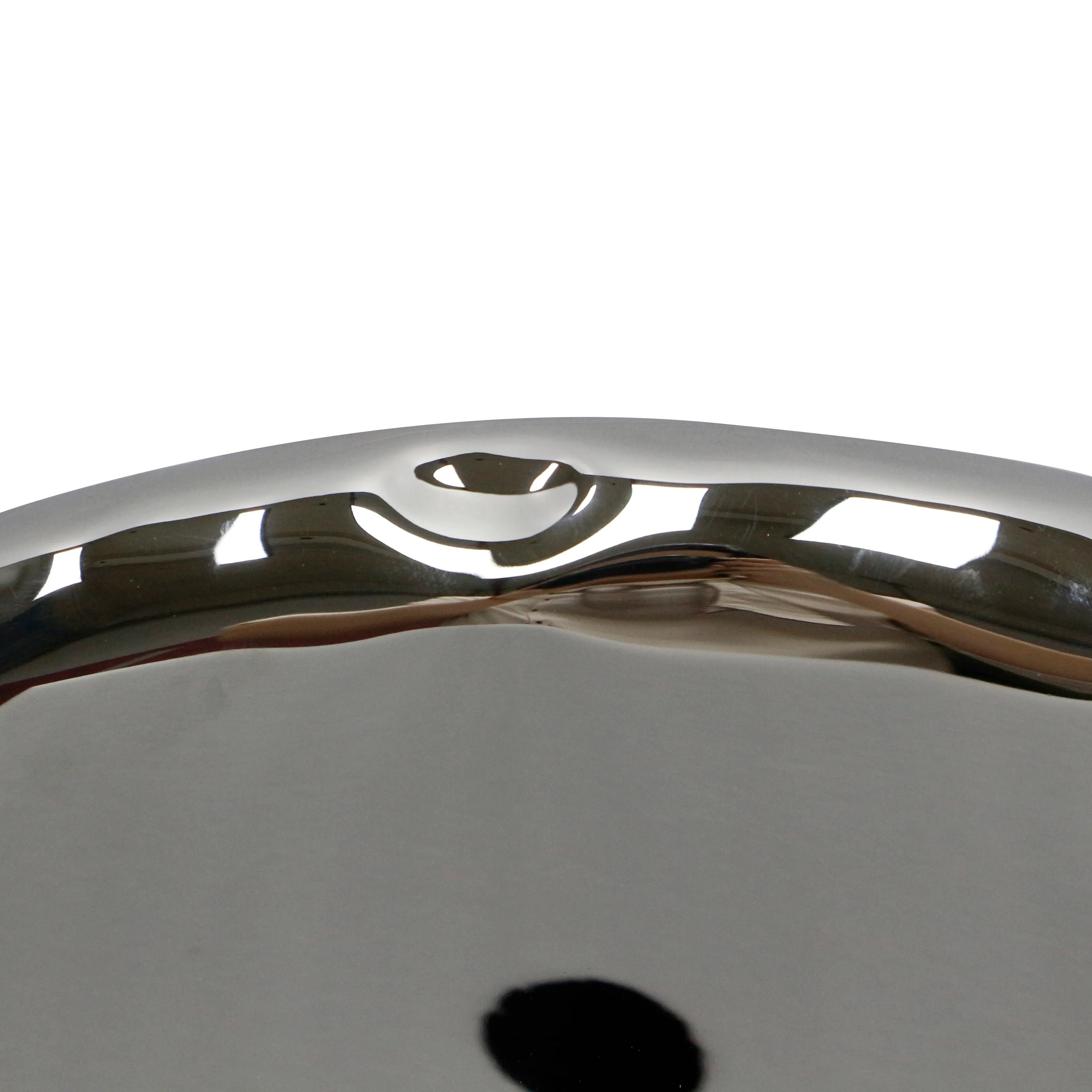 Chrome Balloon Ring Wall Sculpture Mirror Interior Moderna