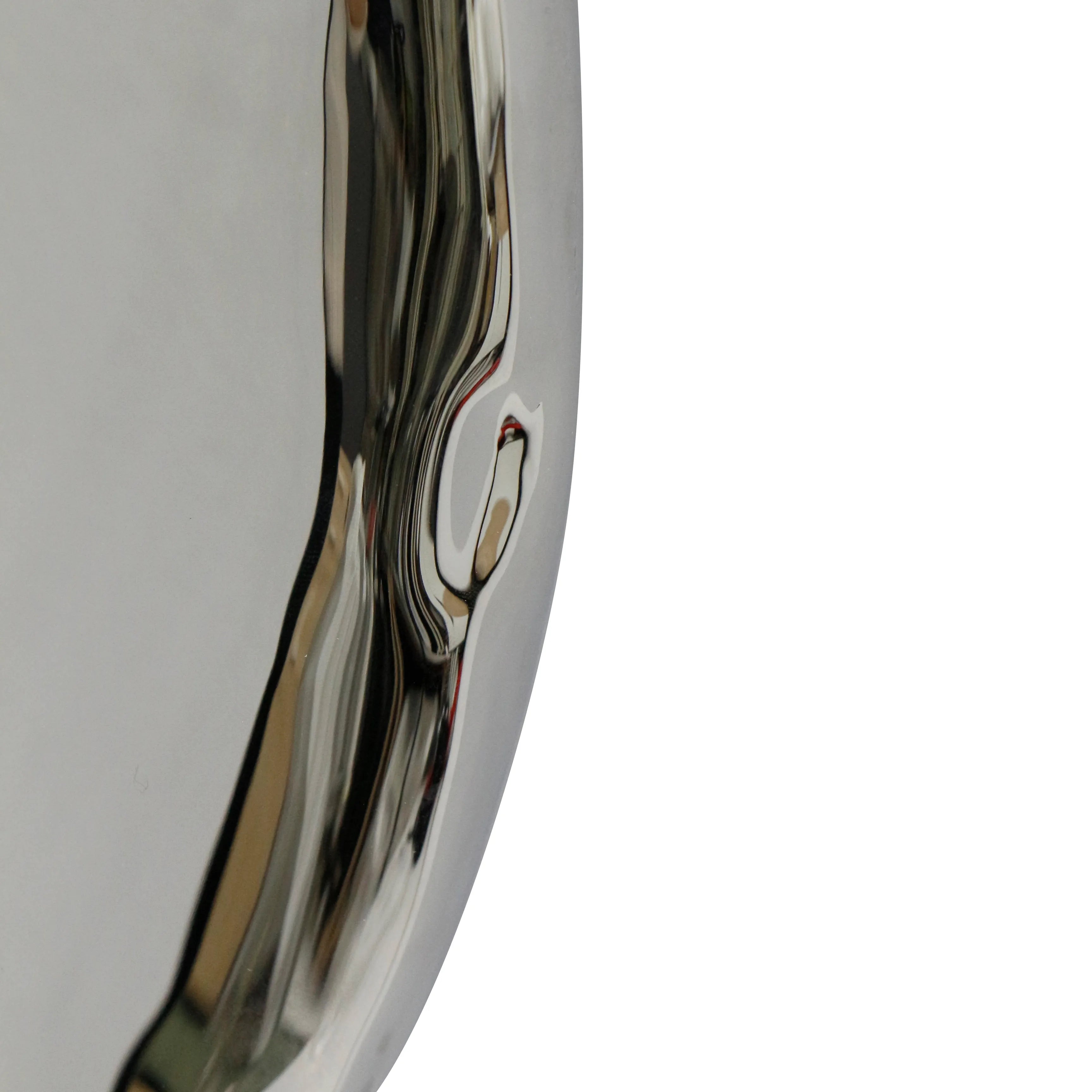 Chrome Balloon Ring Wall Sculpture Mirror Interior Moderna