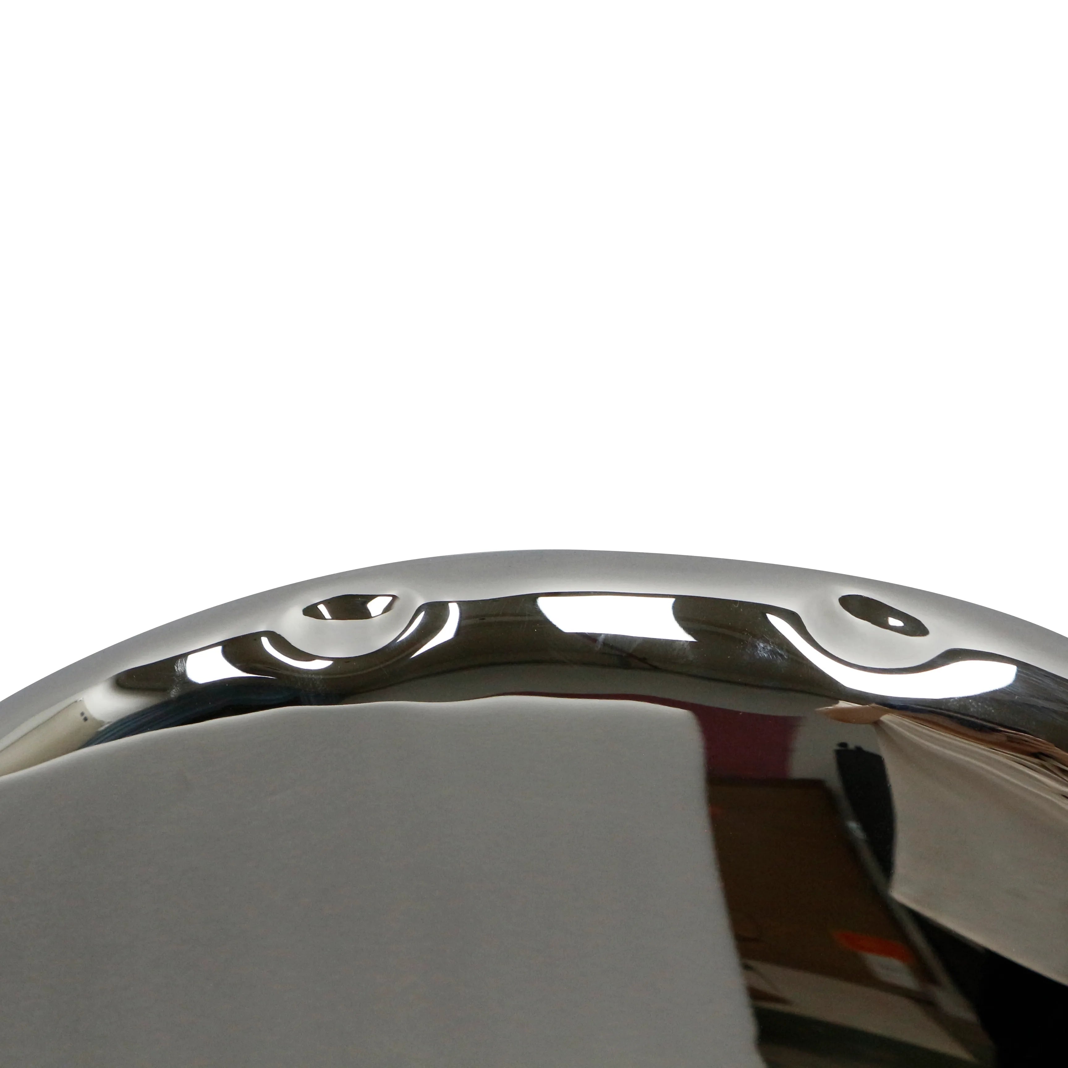 Chrome Balloon Ring Wall Sculpture Mirror Interior Moderna