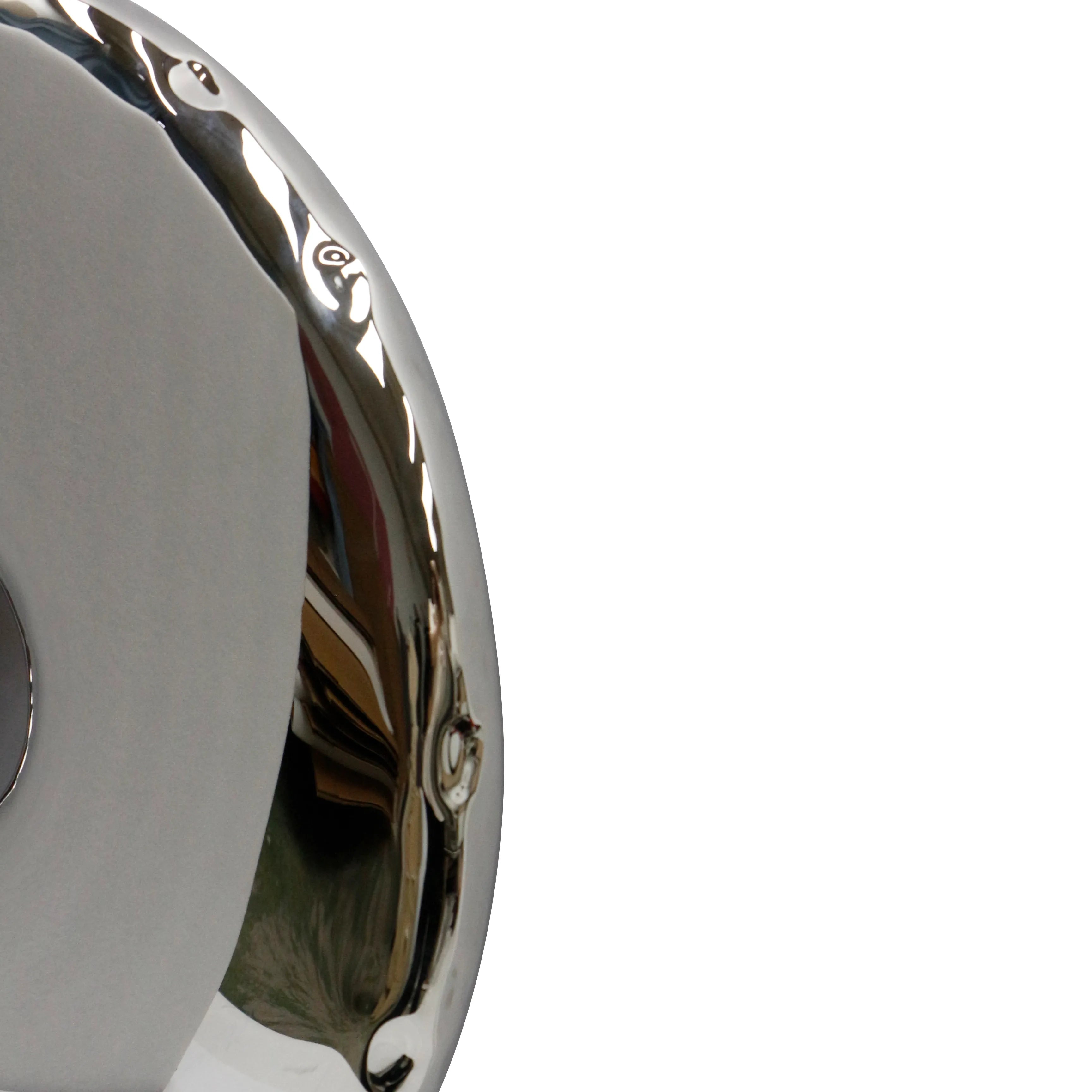 Chrome Balloon Ring Wall Sculpture Mirror Interior Moderna
