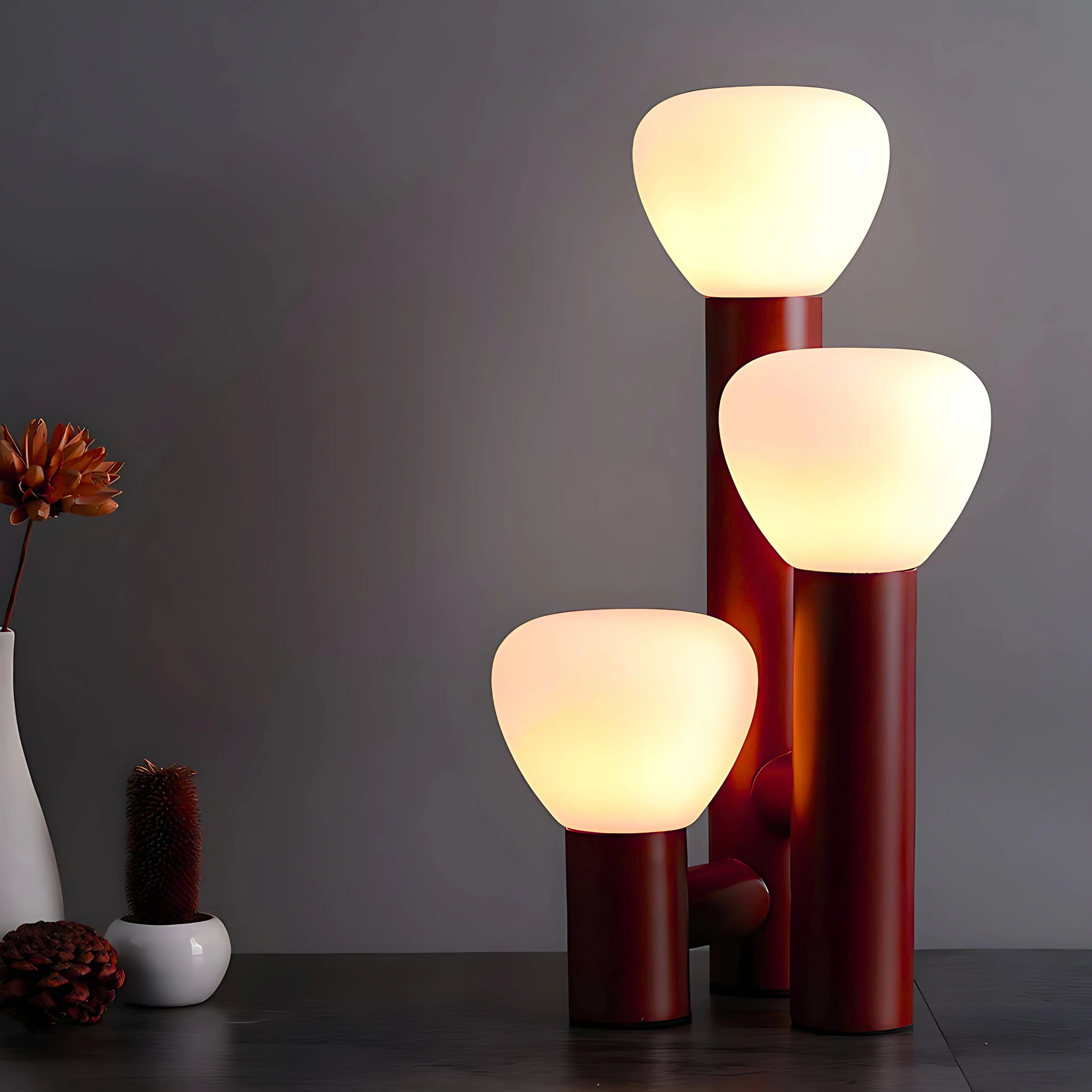Matchstick Lamp Lamp Interior Moderna Table Lamp Maroon