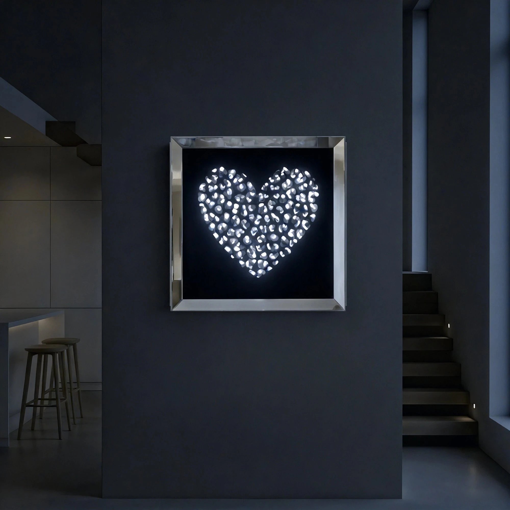 Midnight Hearts Wall Art Interior Moderna