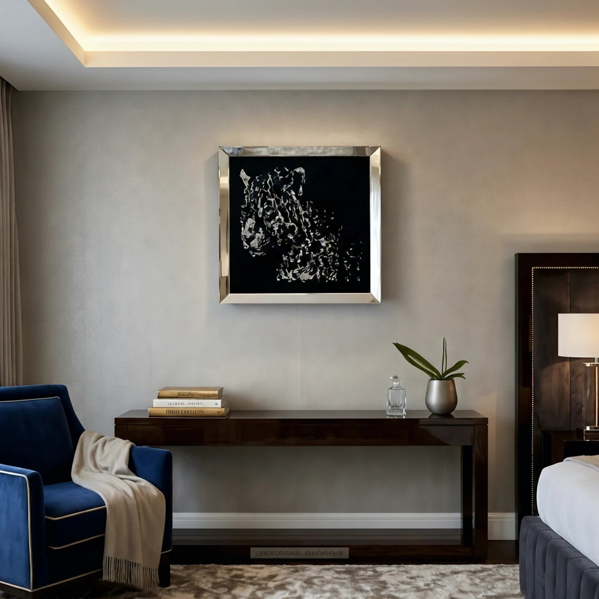 Midnight Leopard Wall Art Interior Moderna