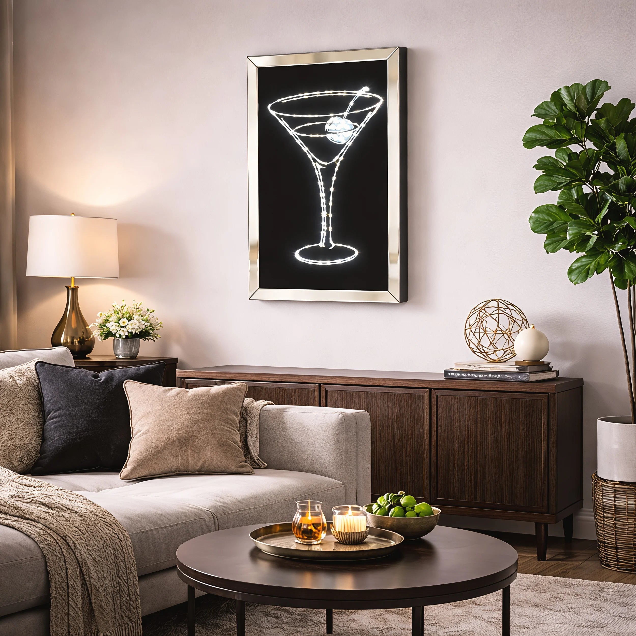 Midnight Martini Wall Art Interior Moderna