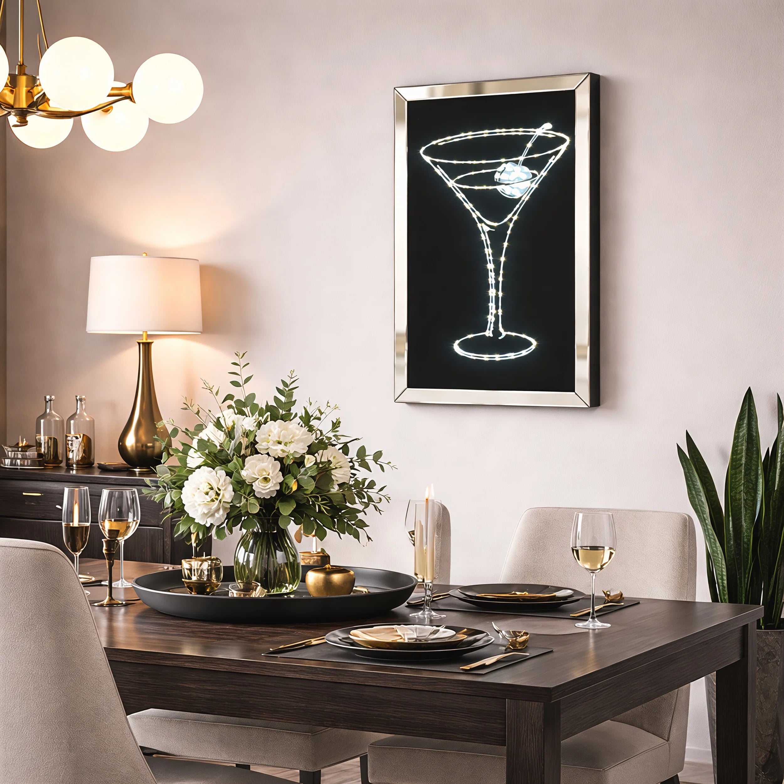 Midnight Martini Wall Art Interior Moderna