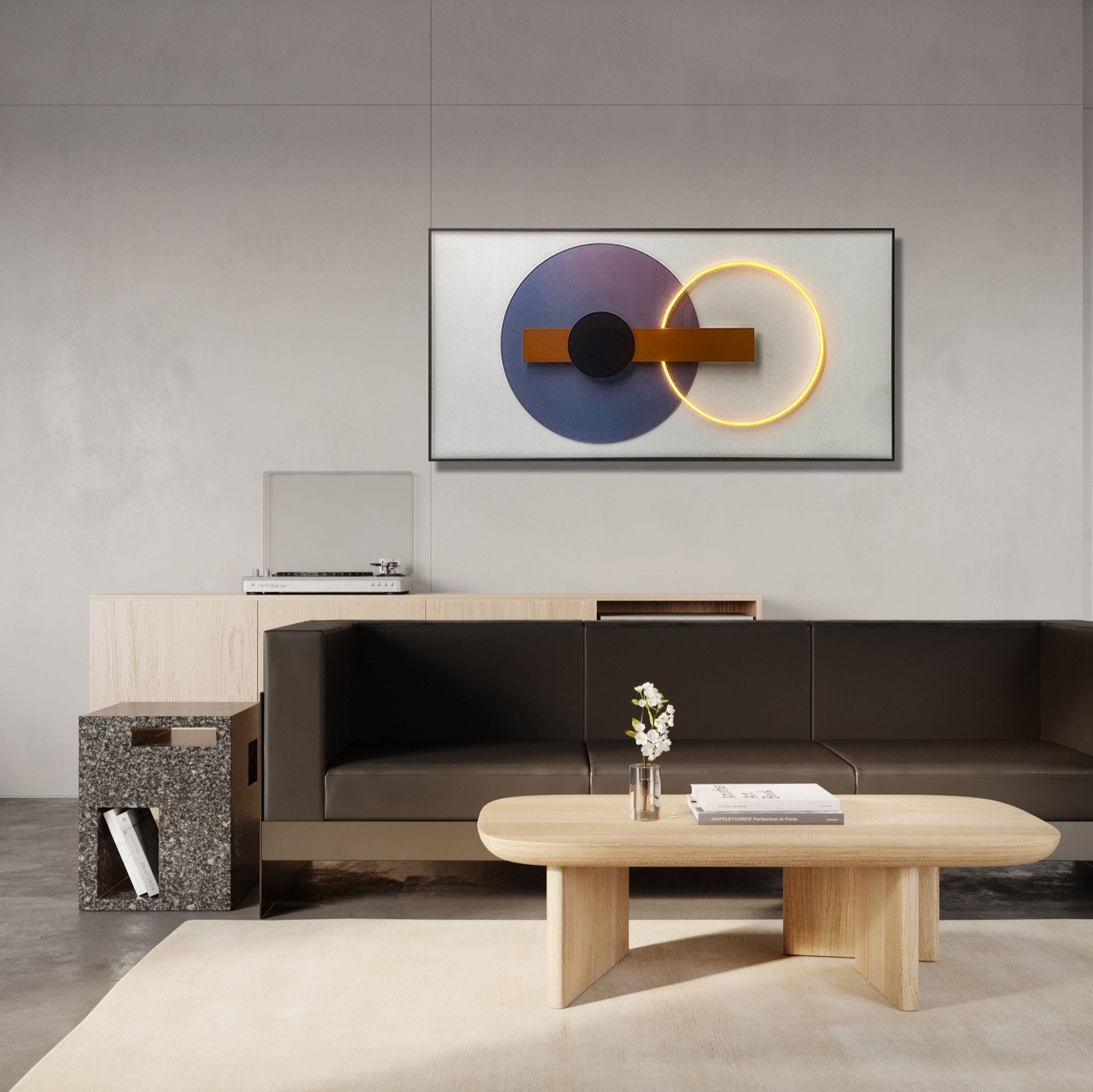 Radiant Rings Wall Art Interior Moderna   