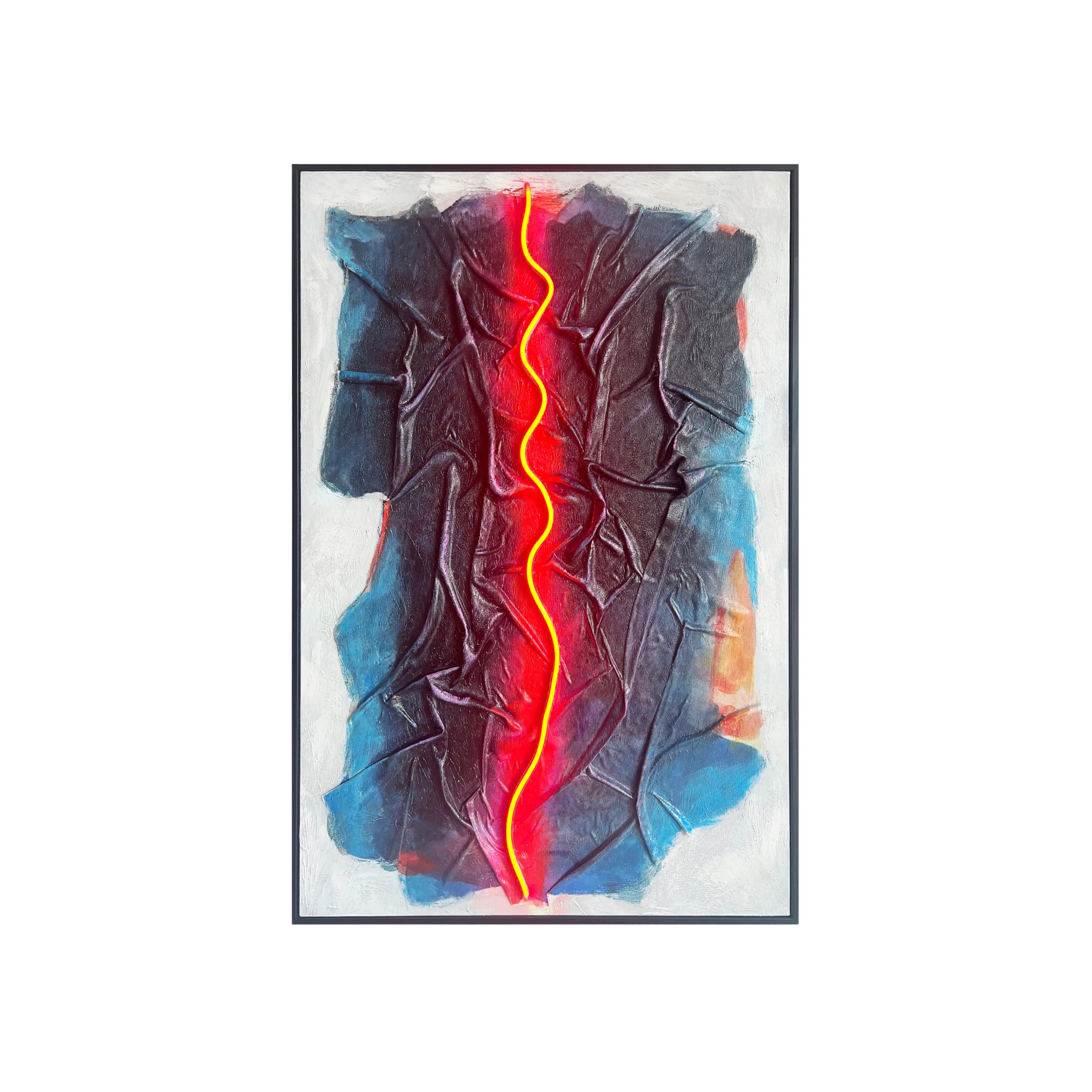 Neon Crease Wall Art Interior Moderna