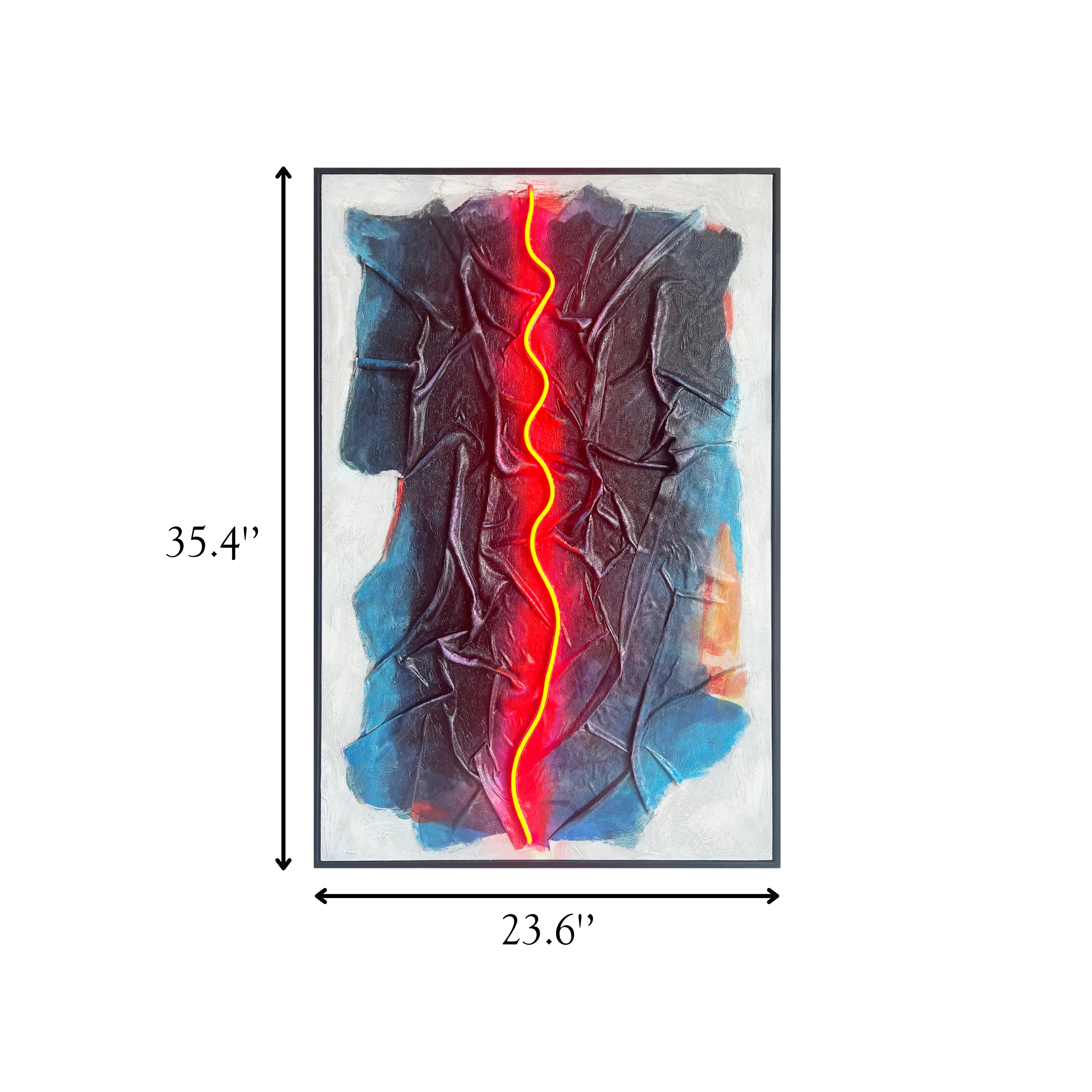 Neon Crease Wall Art Interior Moderna