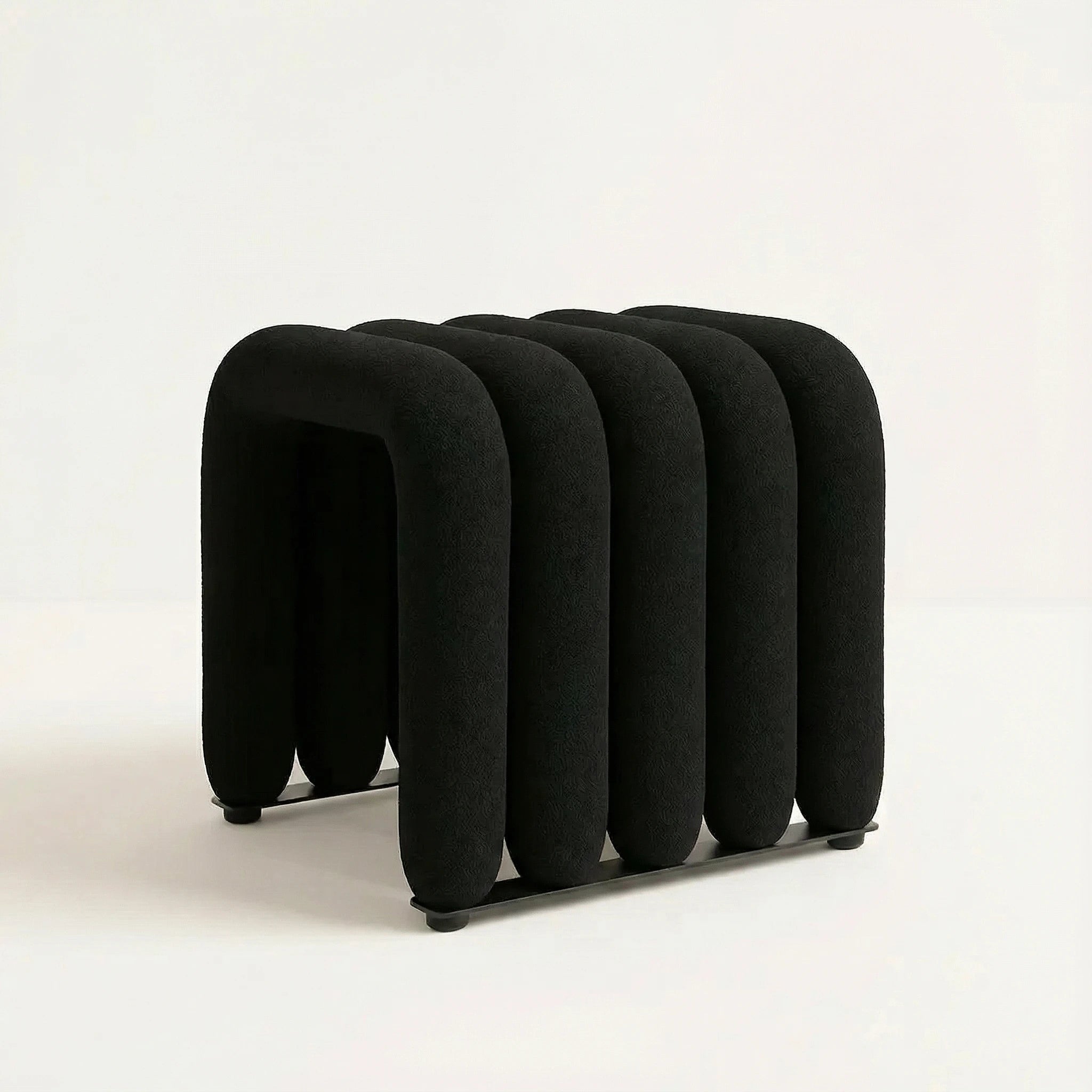 Noodle Pipe Stool Chair Interior Moderna Black