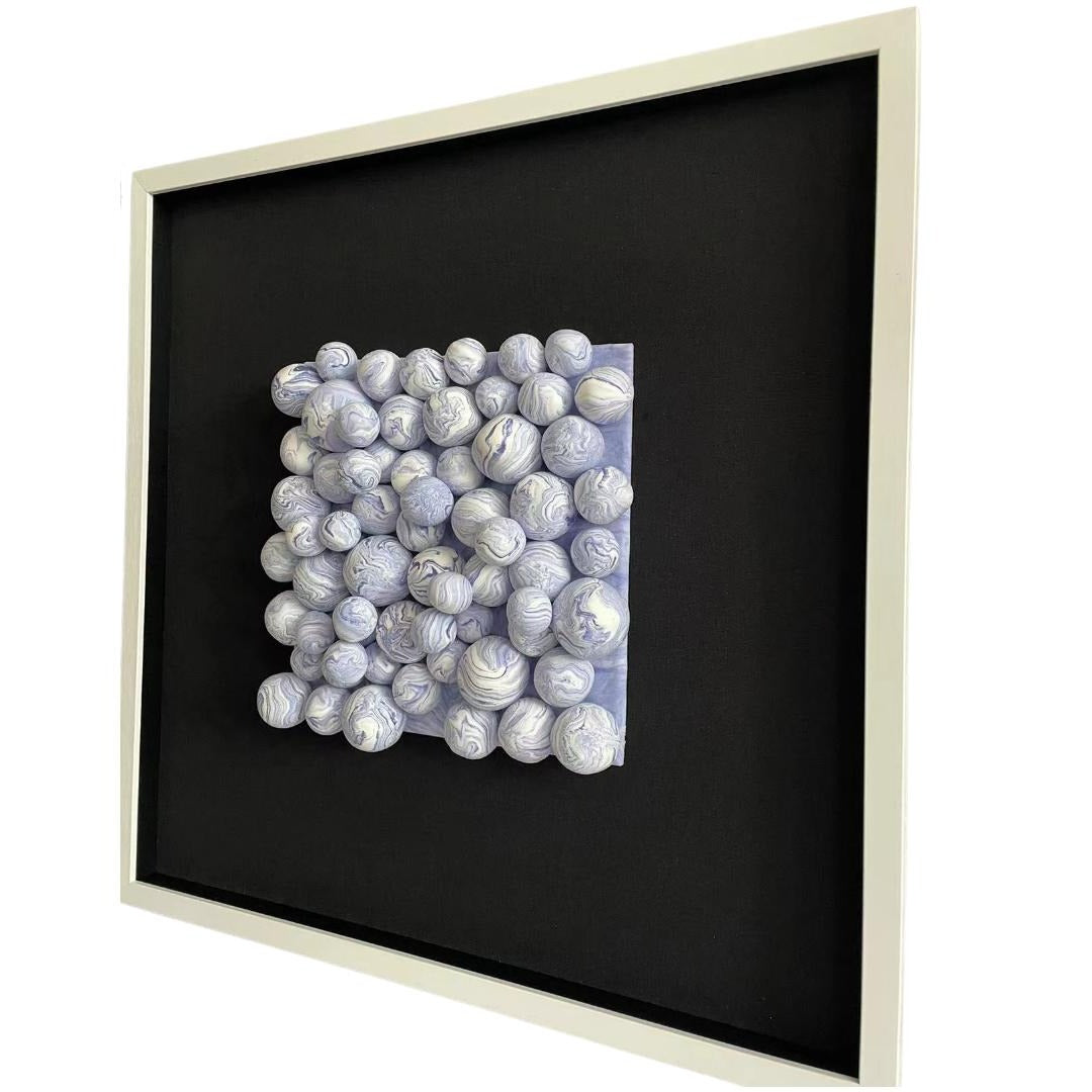 Purple Haze Bubble Cluster: 3D Polymer Clay Wall Decor Wall Art Interior Moderna   