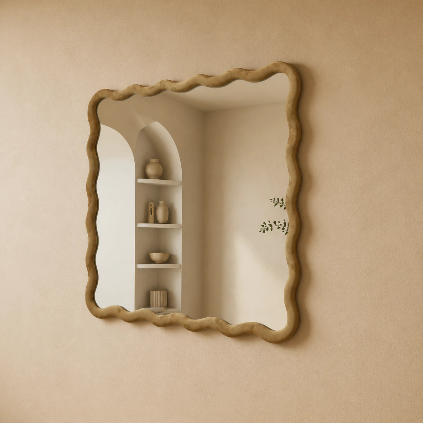 Velvet Wave Mirror Mirror Interior Moderna