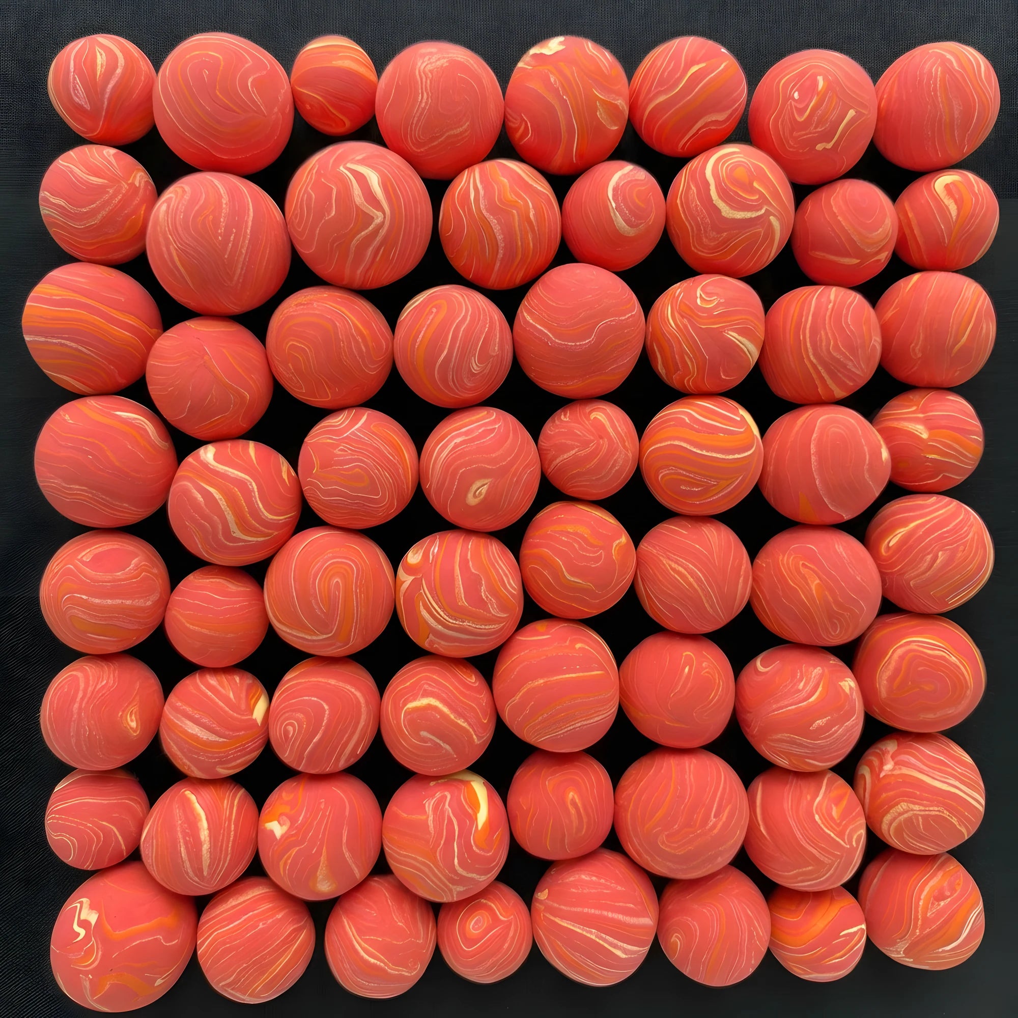 Orange Haze Bubble Cluster Wall Art Jianzhi