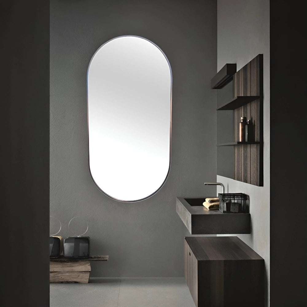 Oval Metal Mirror Mirror Interior Moderna