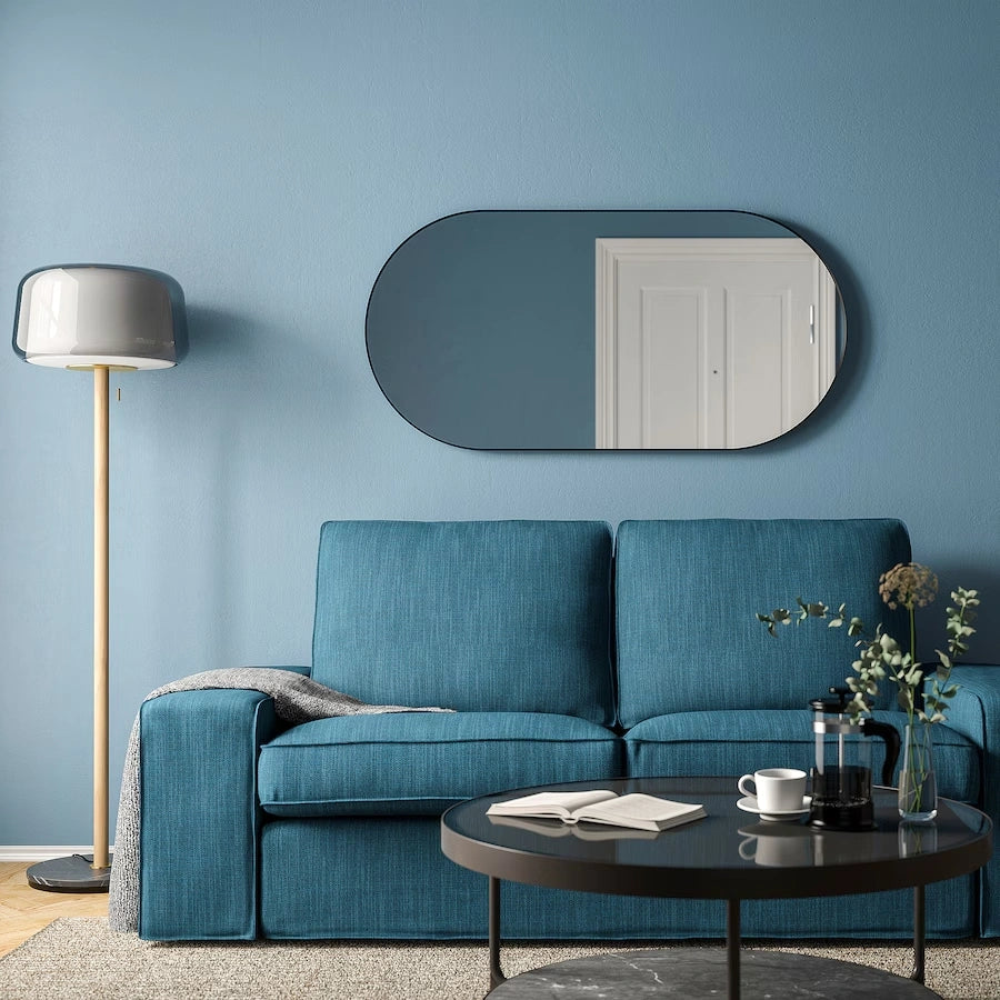 Oval Metal Mirror Mirror Interior Moderna