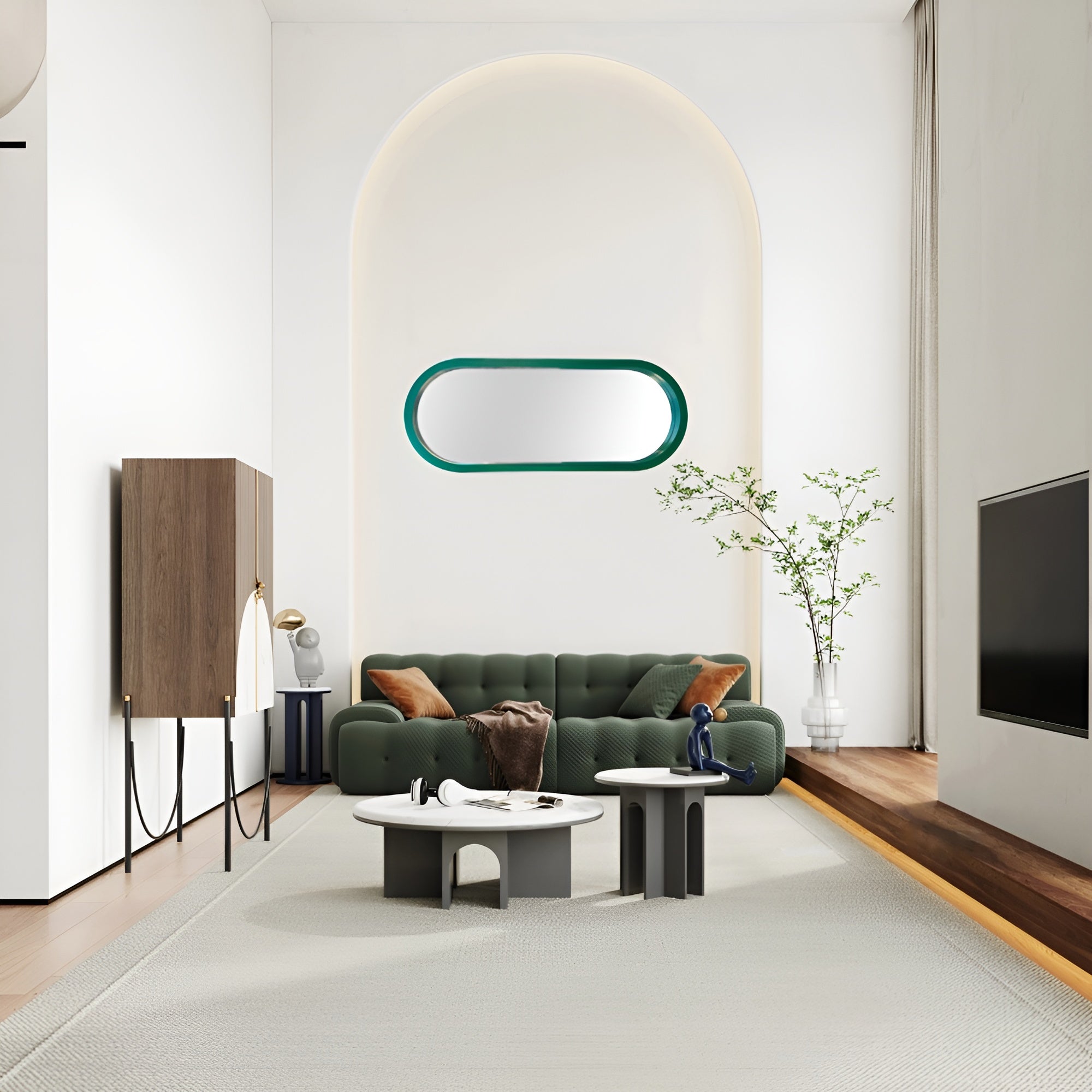 Oversized Pill Mirror Mirror Interior Moderna