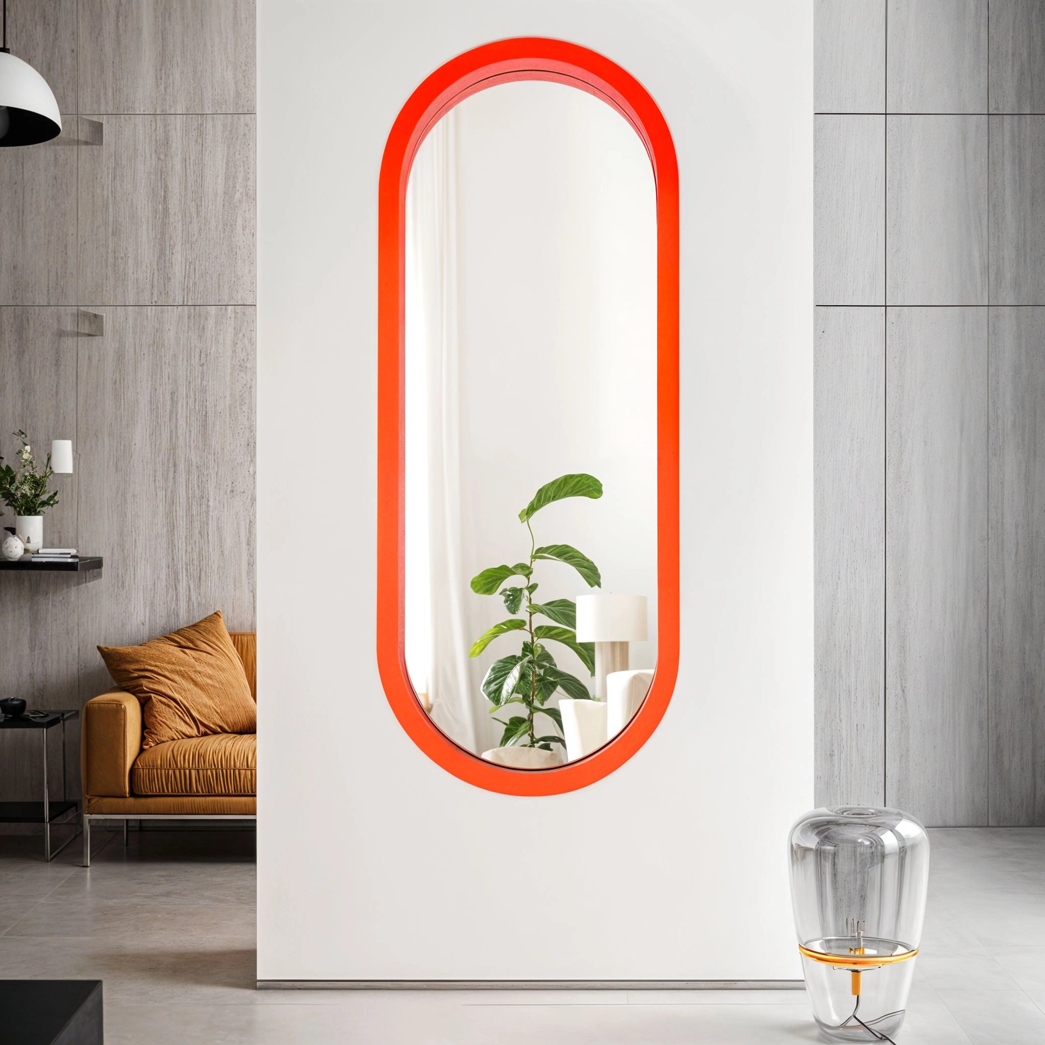 Oversized Pill Mirror Mirror Interior Moderna