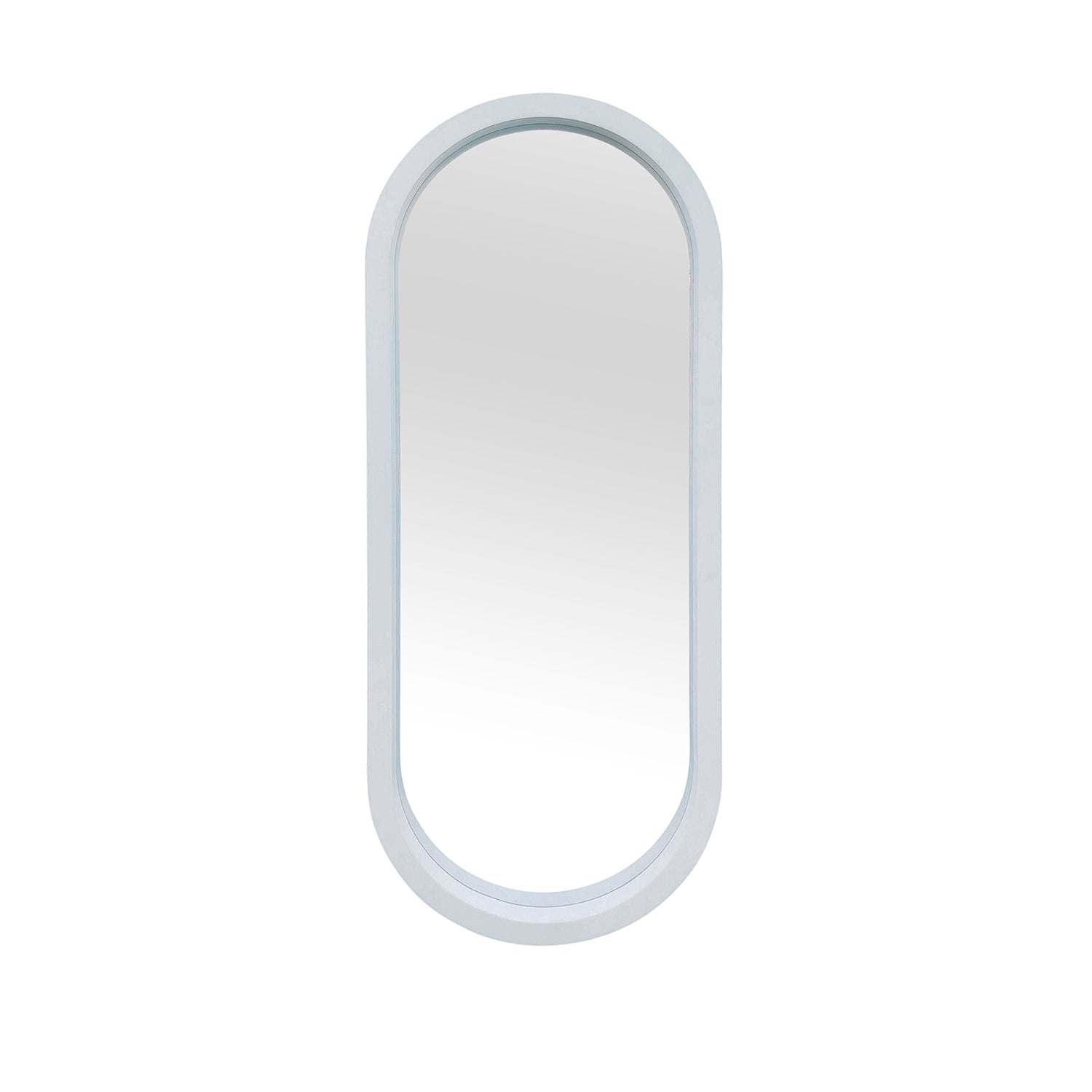 Oversized Pill Mirror Mirror Interior Moderna White