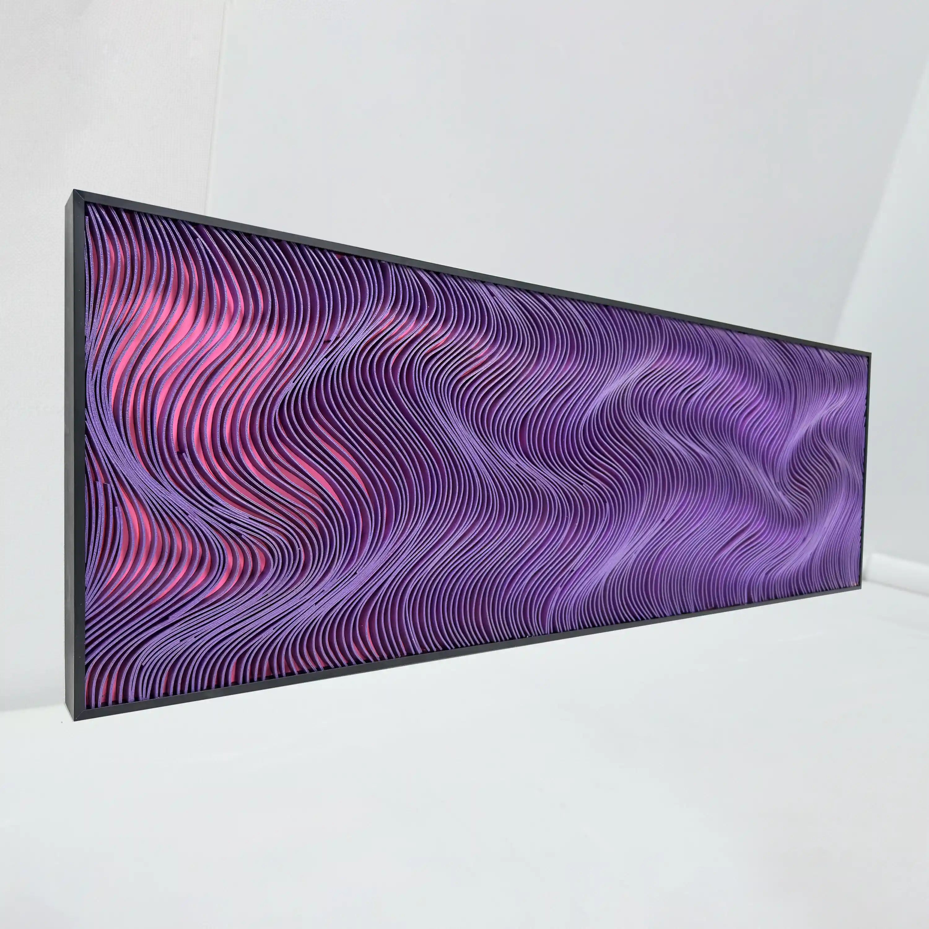 Spectral Currents | Magenta Flux Wall Art Jianzhi