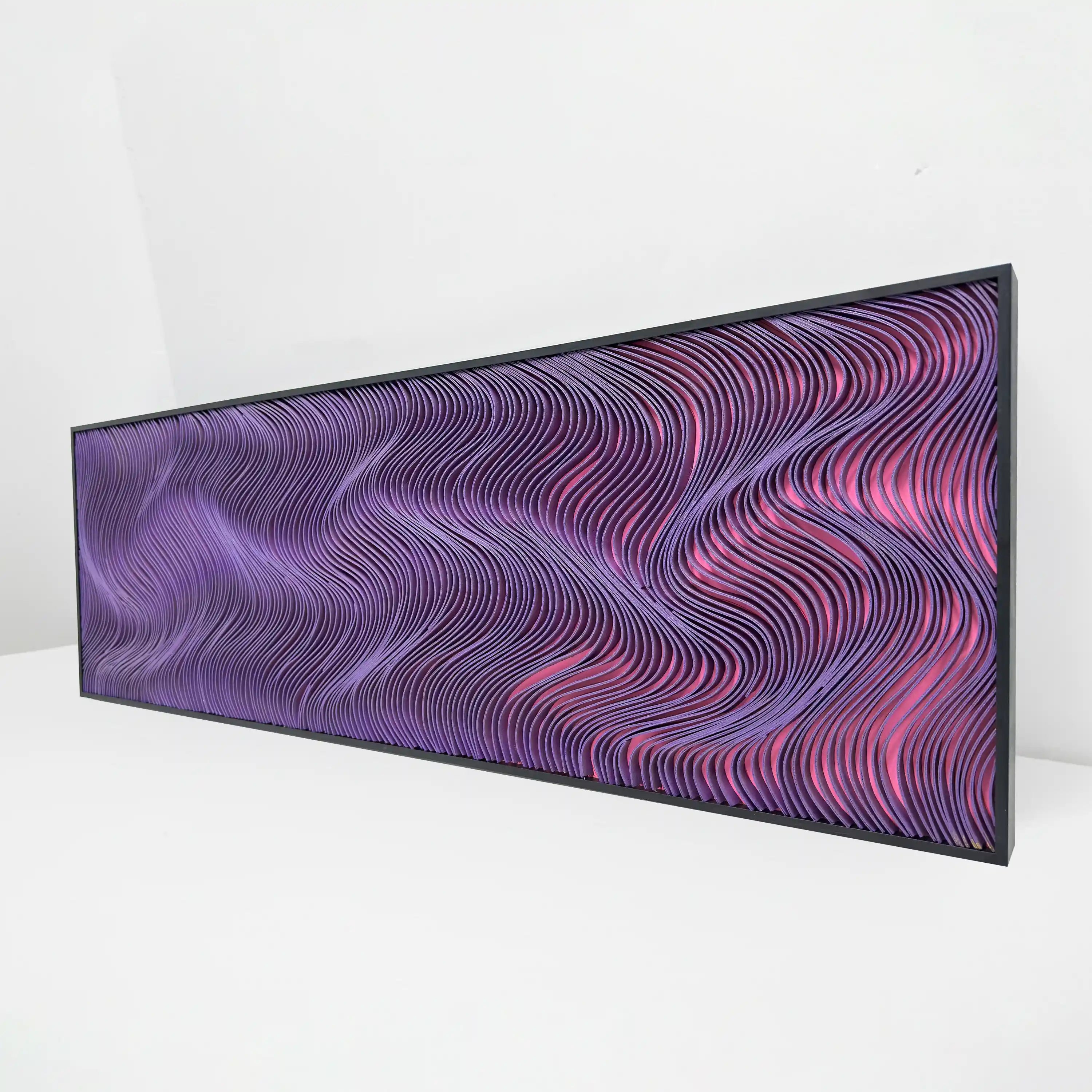 Spectral Currents | Magenta Flux Wall Art Jianzhi
