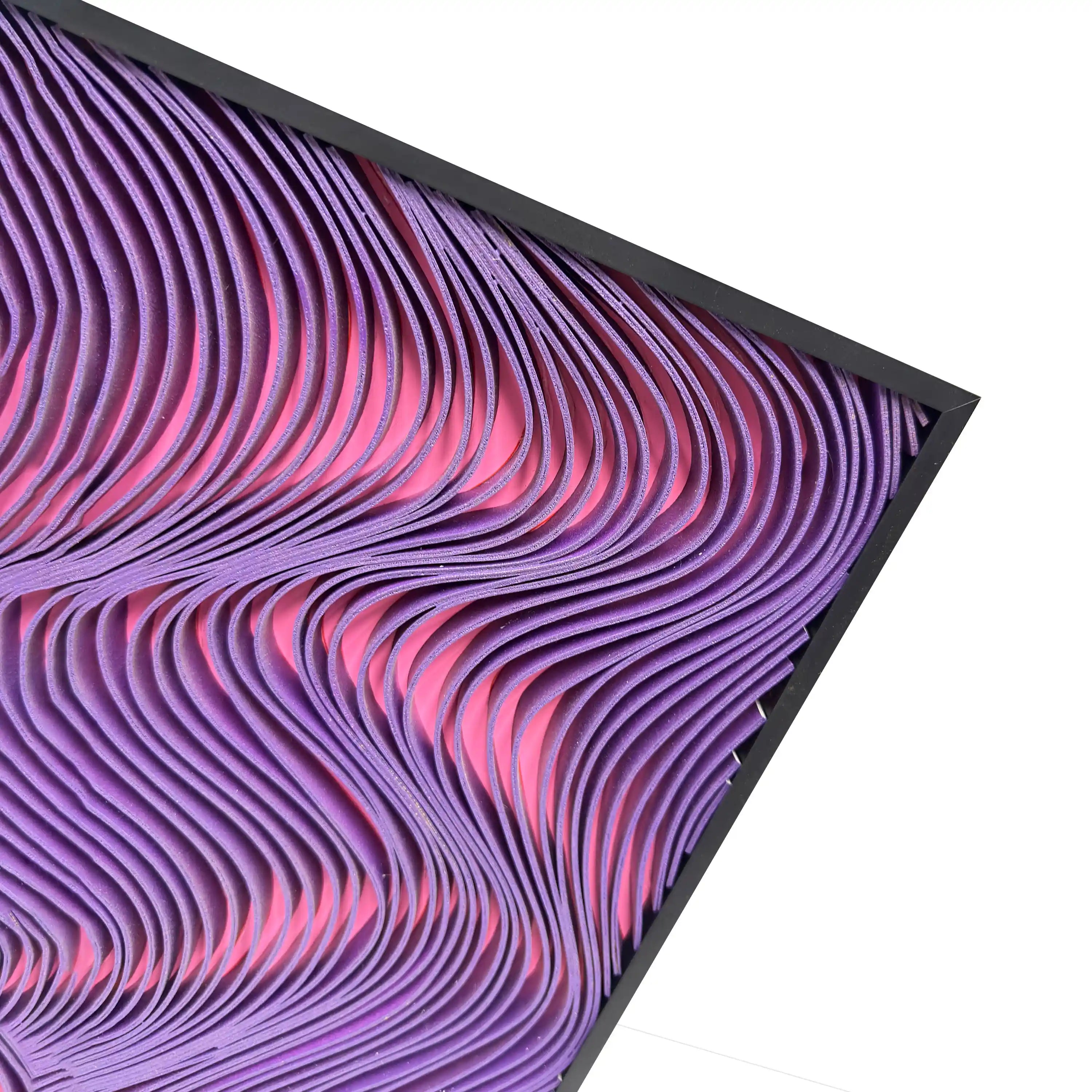 Spectral Currents | Magenta Flux Wall Art Jianzhi