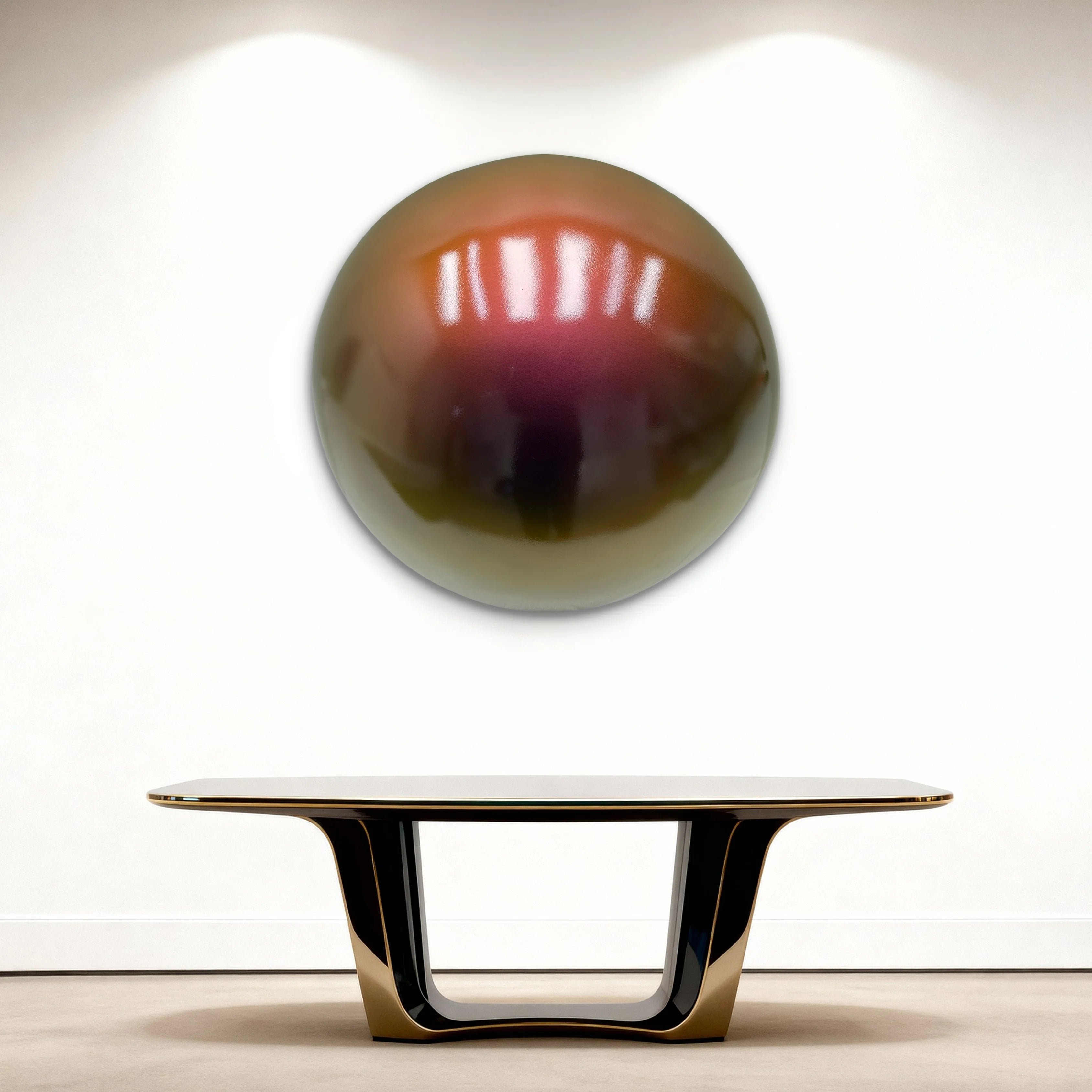 Prism Arc Colorshifting Series Wall Art Interior Moderna Obsidian Ember